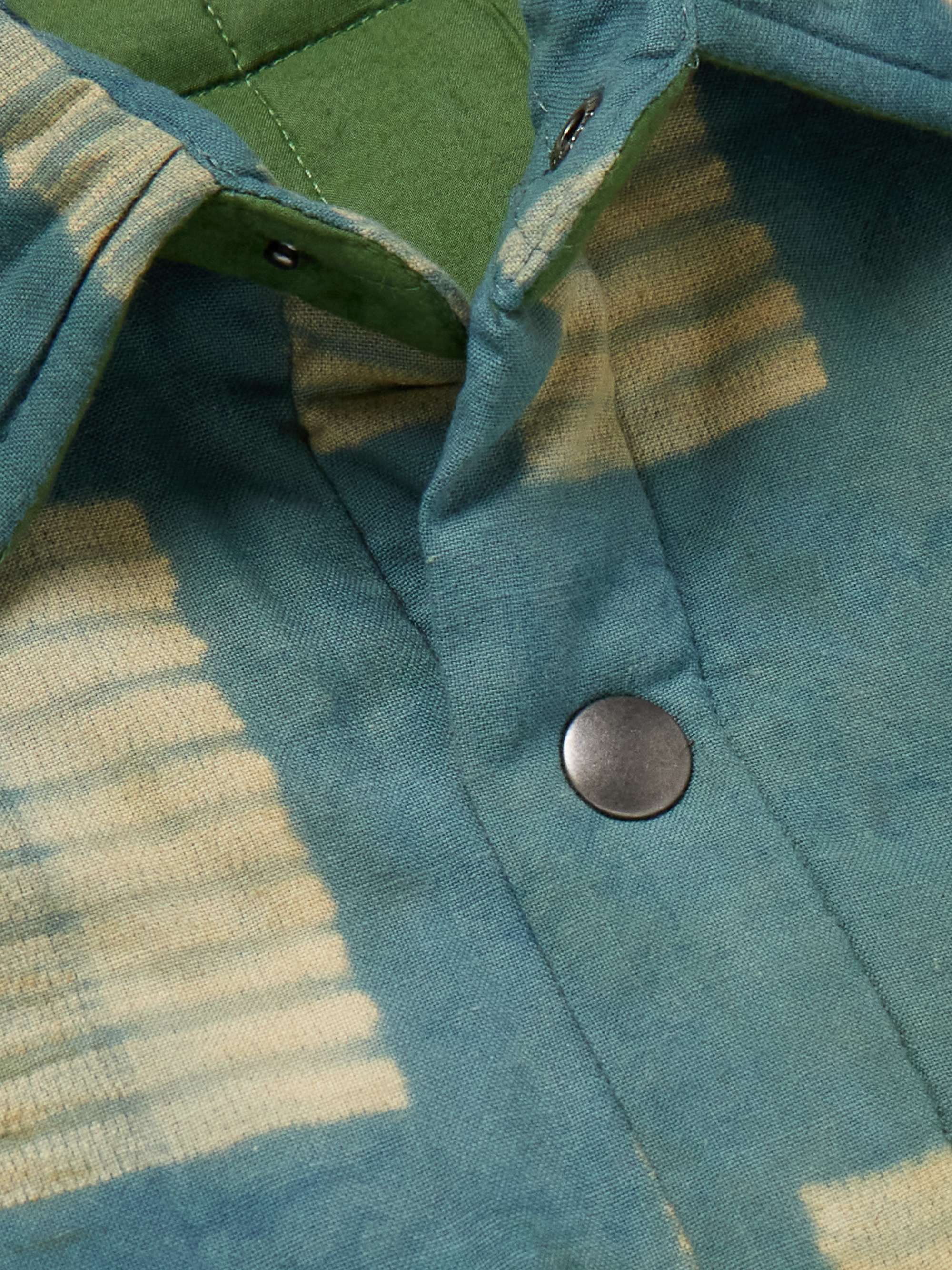 Woody Shibori-Dyed Cotton Shirt Jacket view