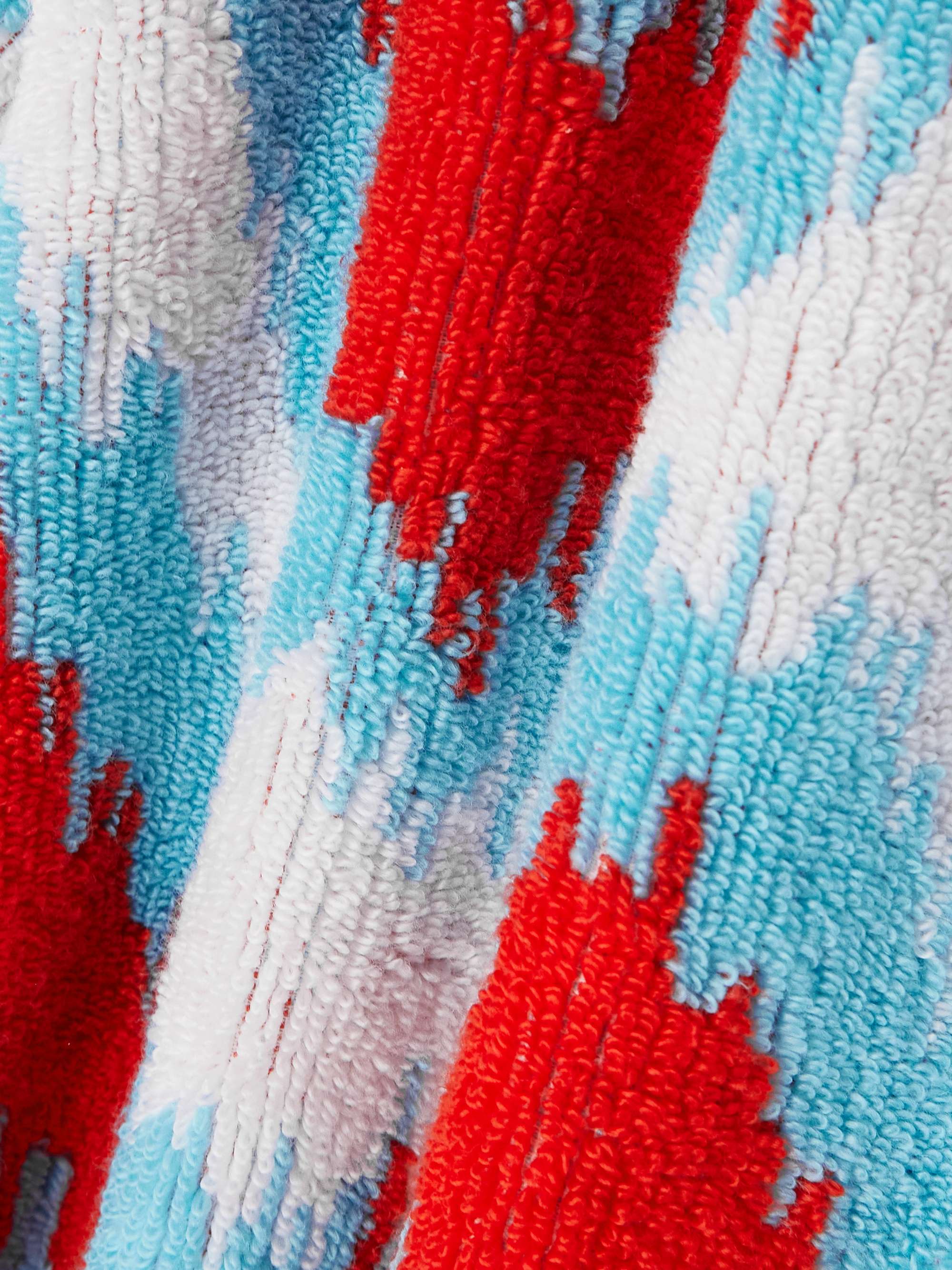 Belted striped cotton-terry robe view