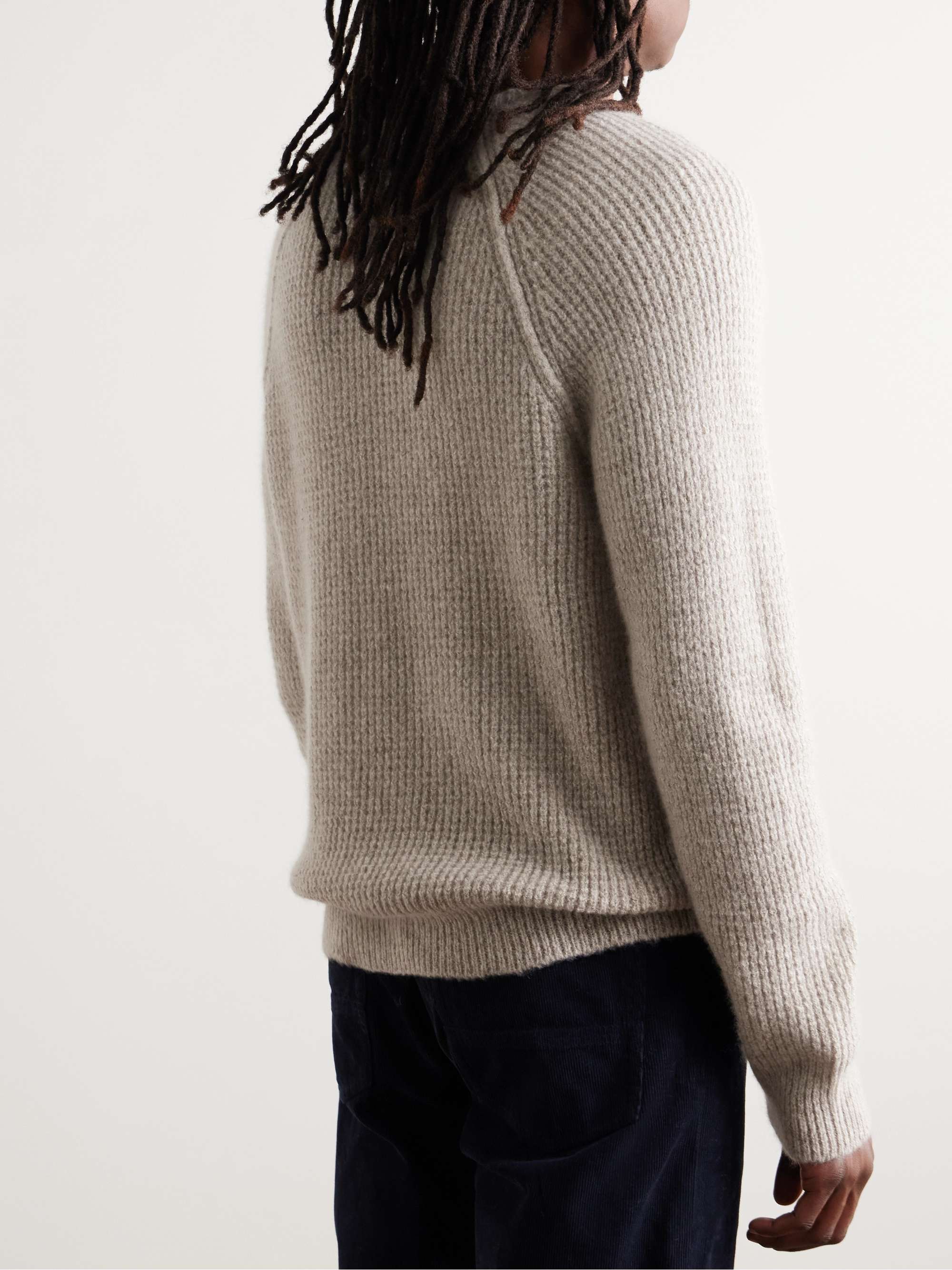 Waffle-Knit Cashmere Sweater view