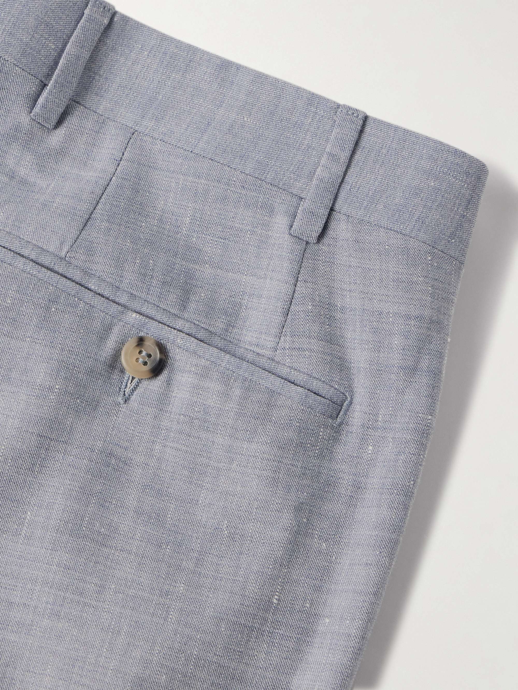 Kei Slim-Fit Linen and Wool-Blend Suit Trousers view