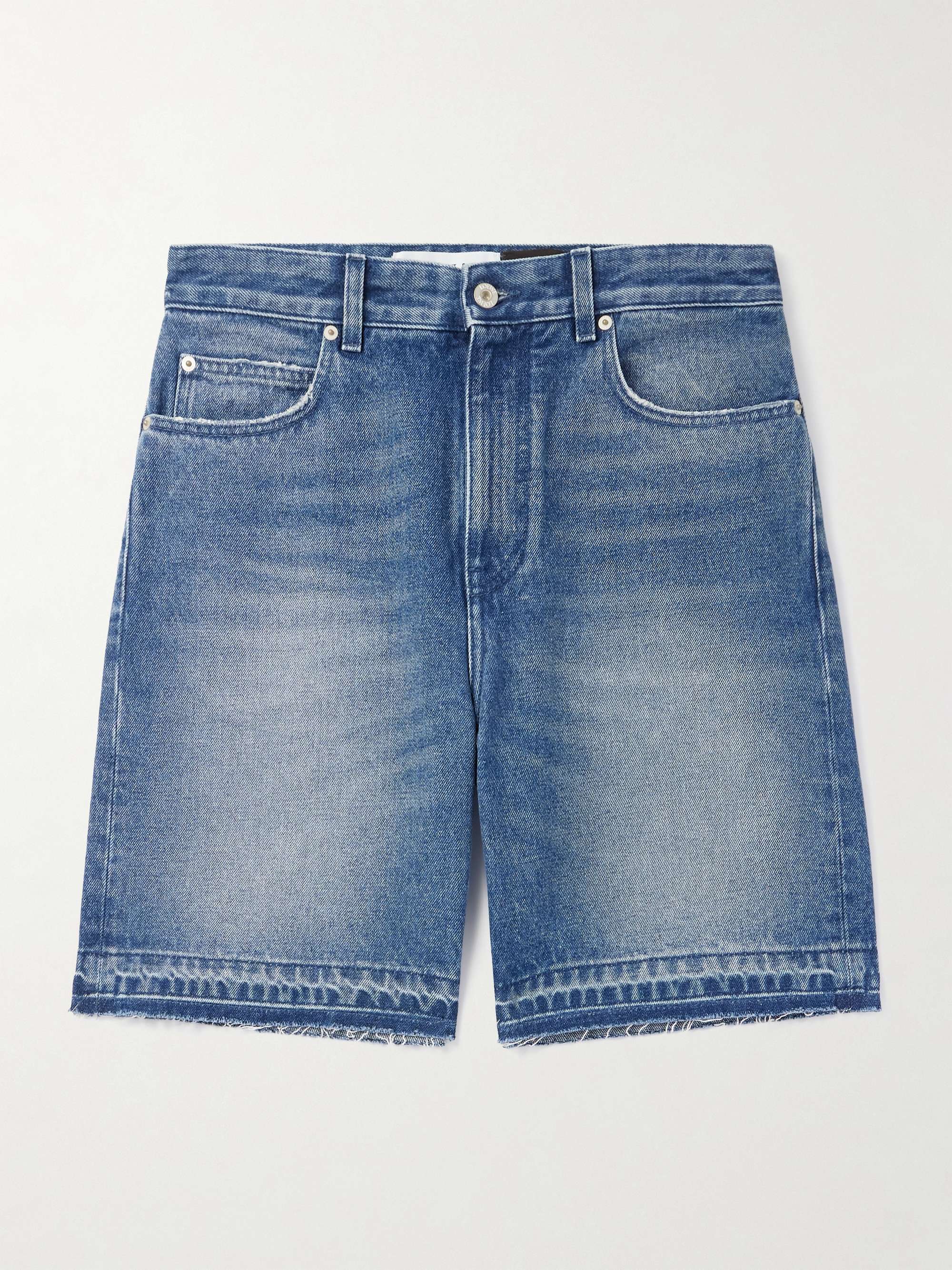 + Paula's Ibiza Straight-Leg Distressed Denim Shorts view