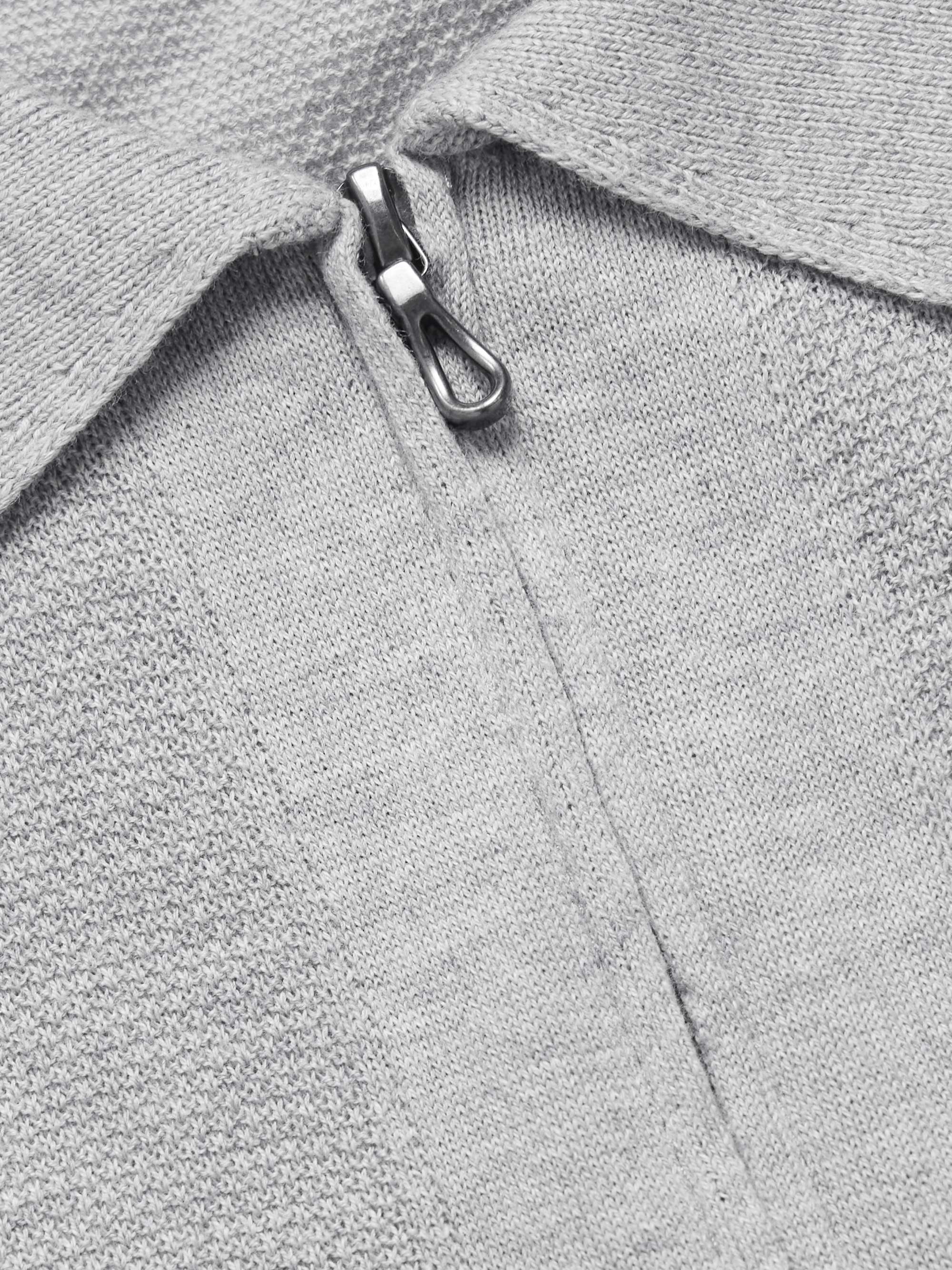 Sandbanks Sea Island Cotton Half-Zip Polo Shirt view