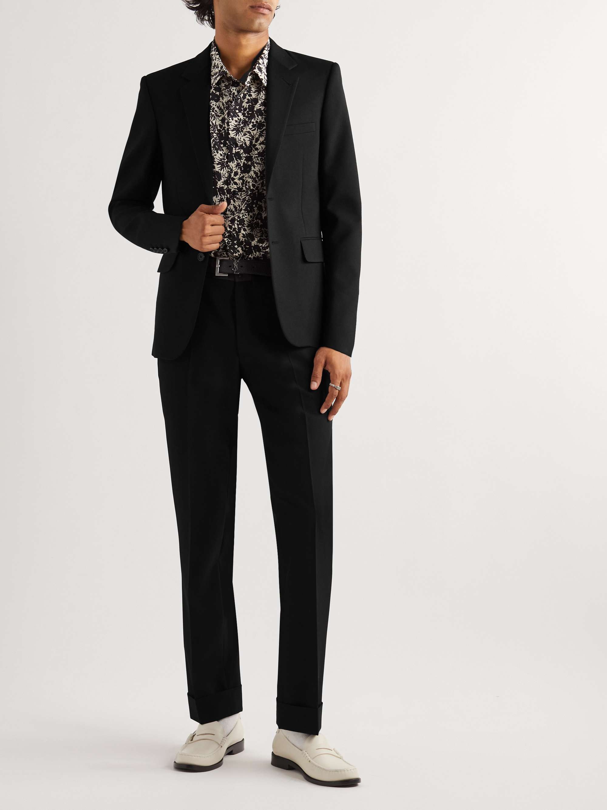 Slim-Fit Virgin Wool-Gabardine Blazer view