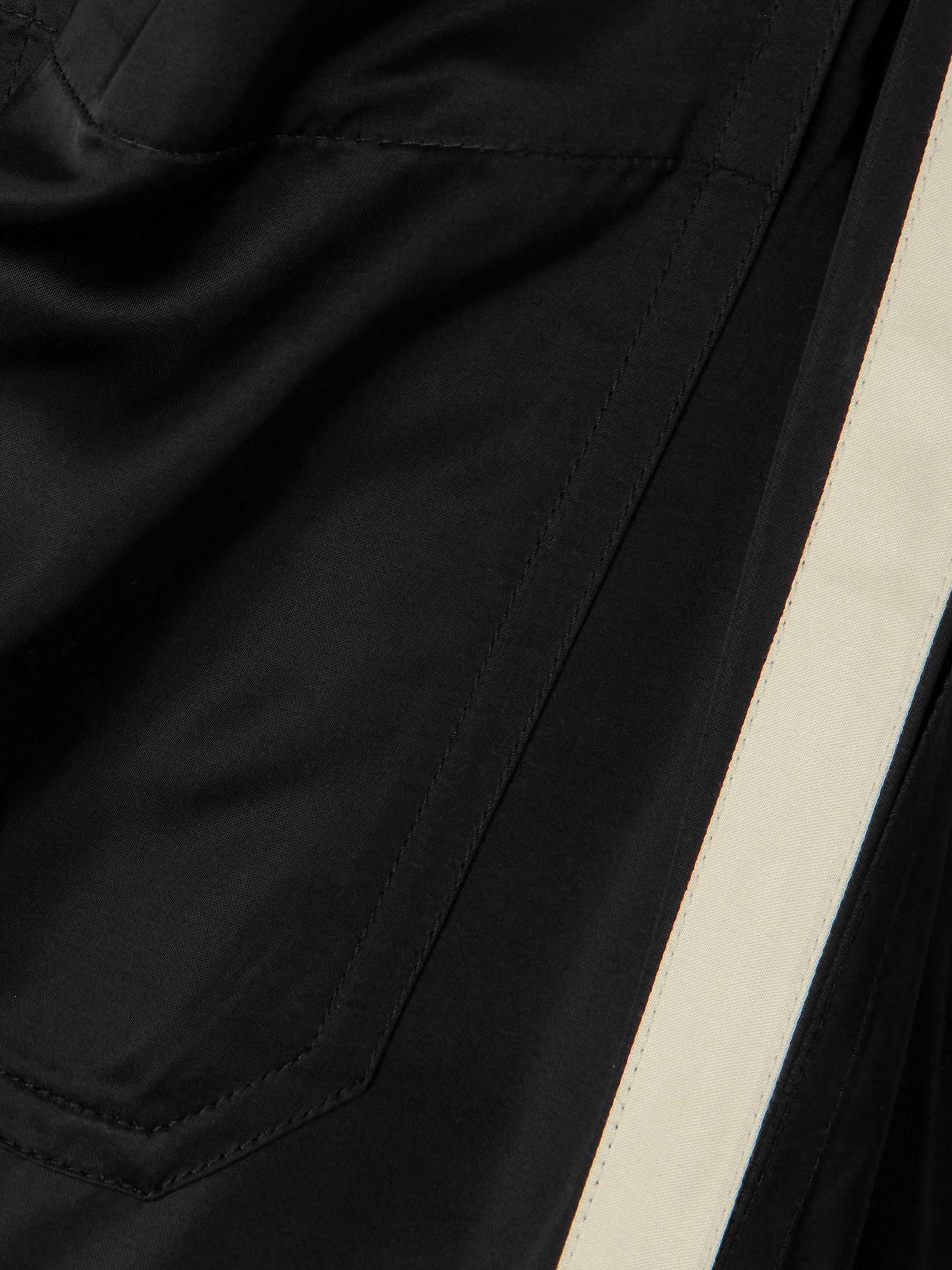 Satin wide-leg track pants view