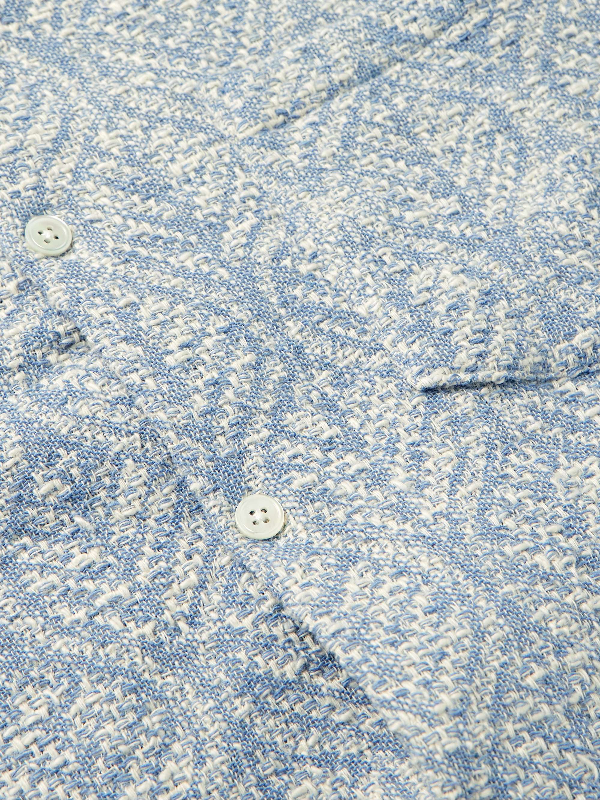 Pascal Camp-Collar Cotton-Blend Jacquard Shirt view