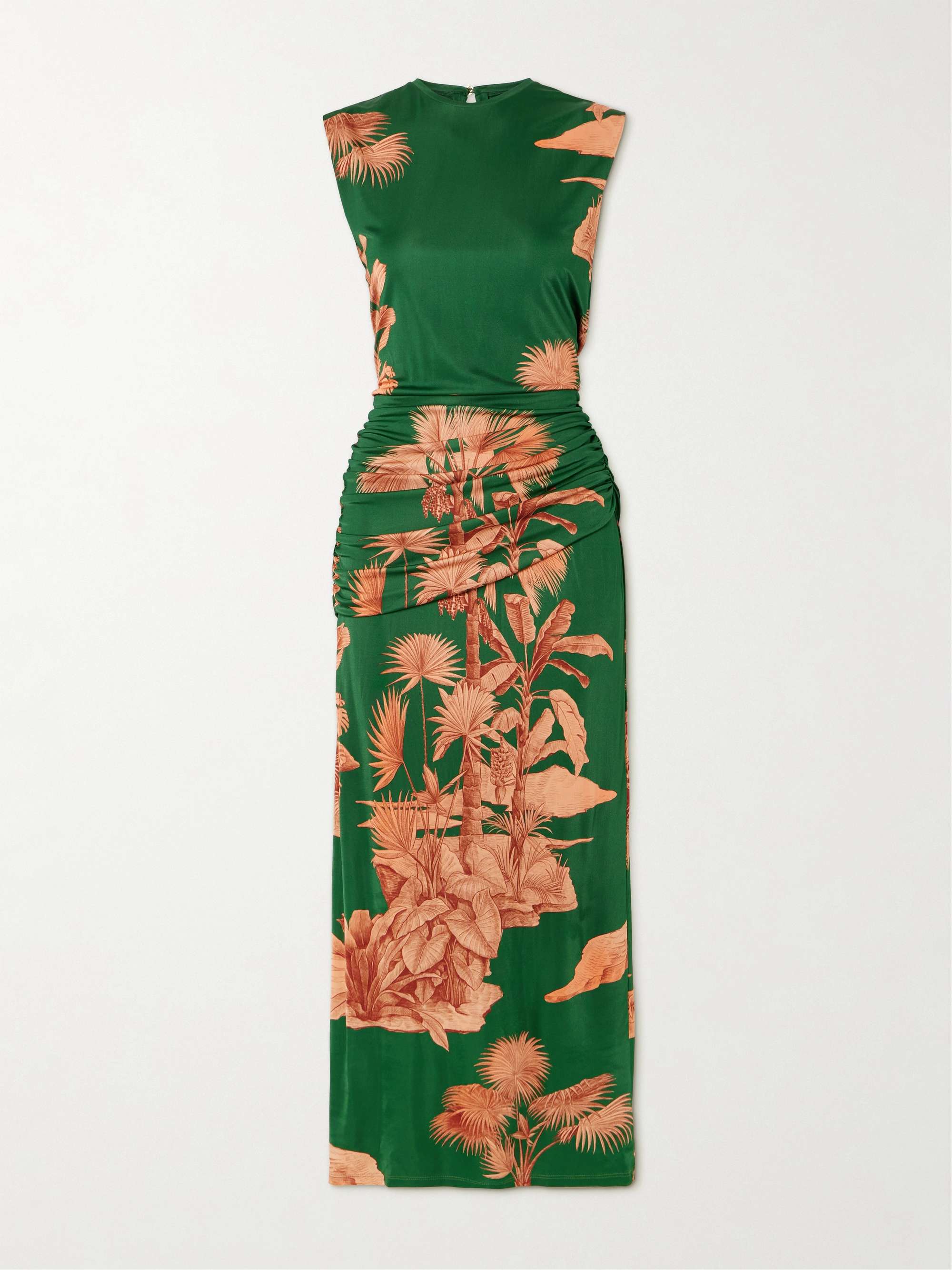 Finding The Way ruched floral-print jersey midi dress view