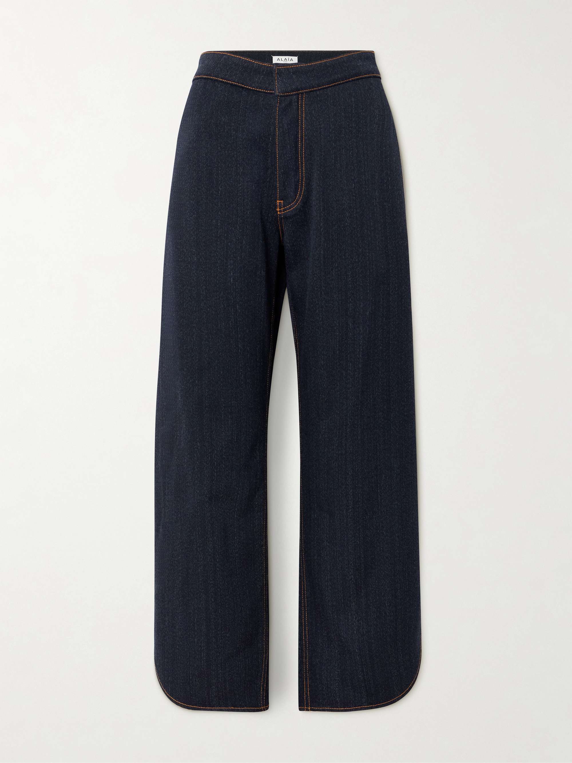 Layered low-rise wide-leg jeans view