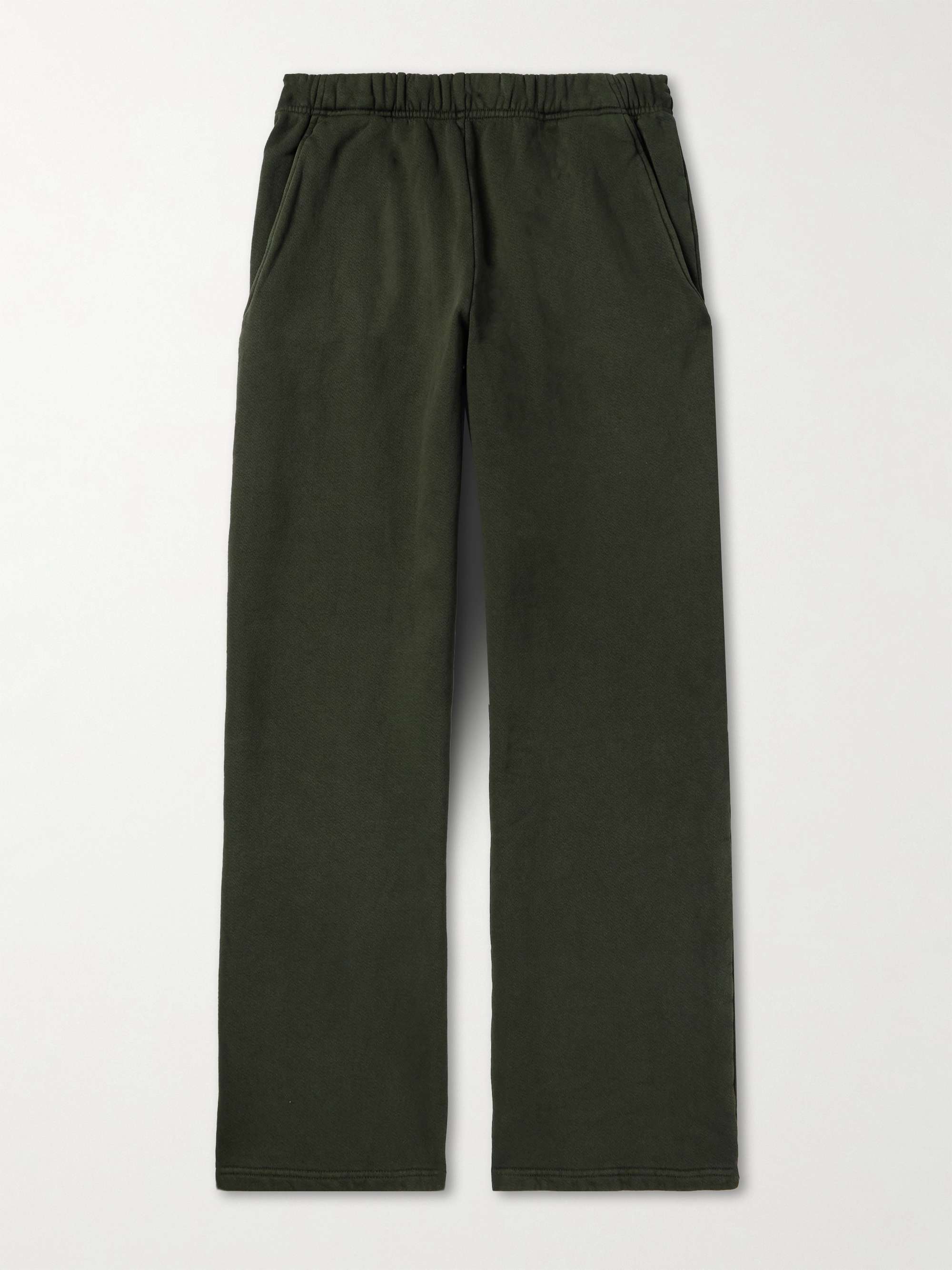 Wide-Leg Garment-Dyed Cotton-Jersey Sweatpants view