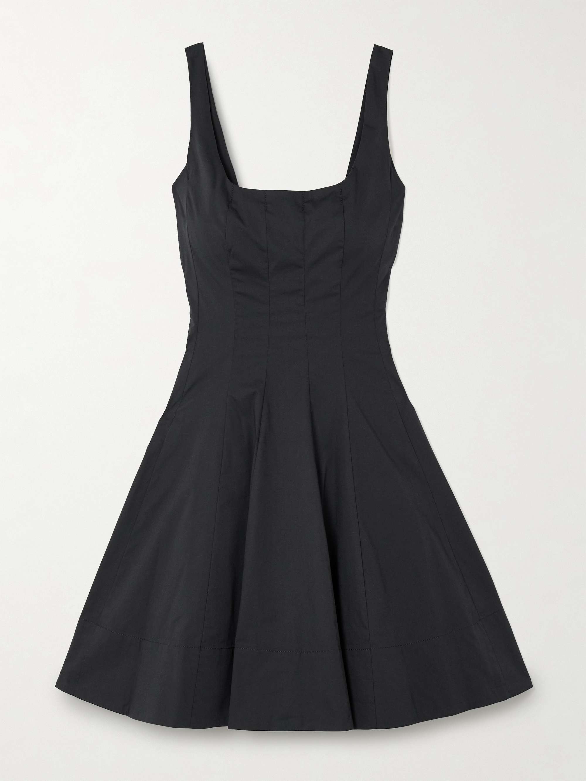 Wells pleated cotton-blend poplin mini dress view