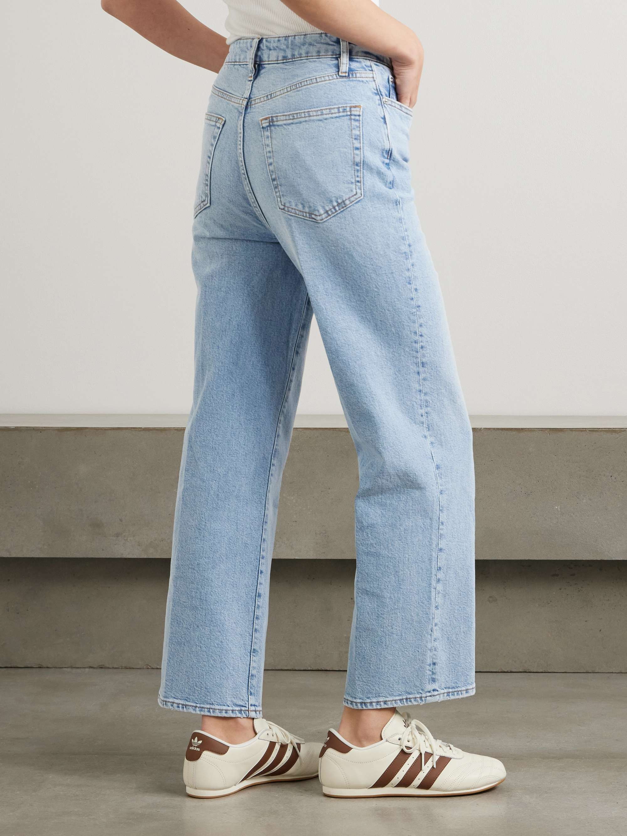 The Wide high-rise wide-leg jeans view