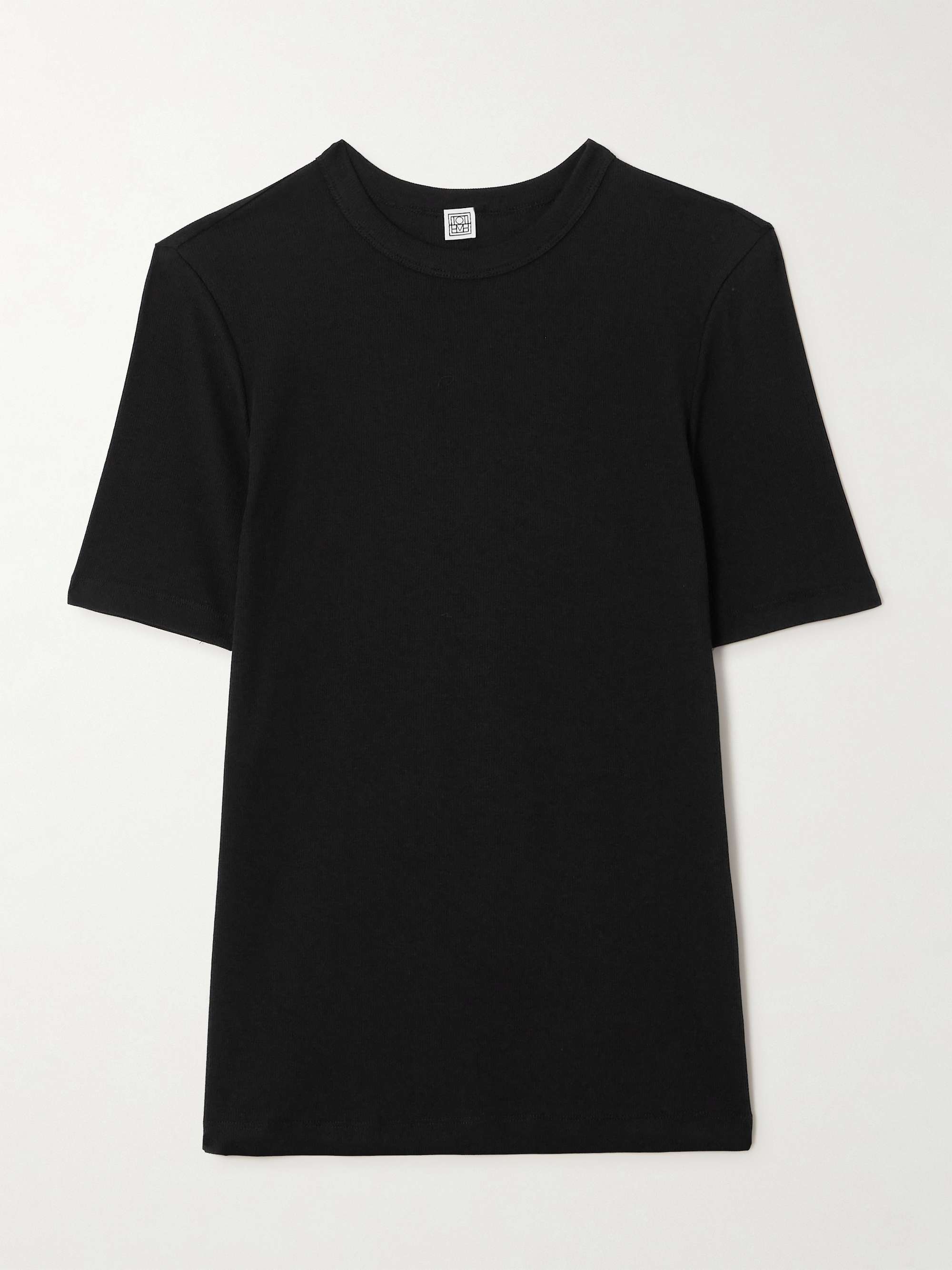Ribbed stretch-cotton jersey T-shirt view
