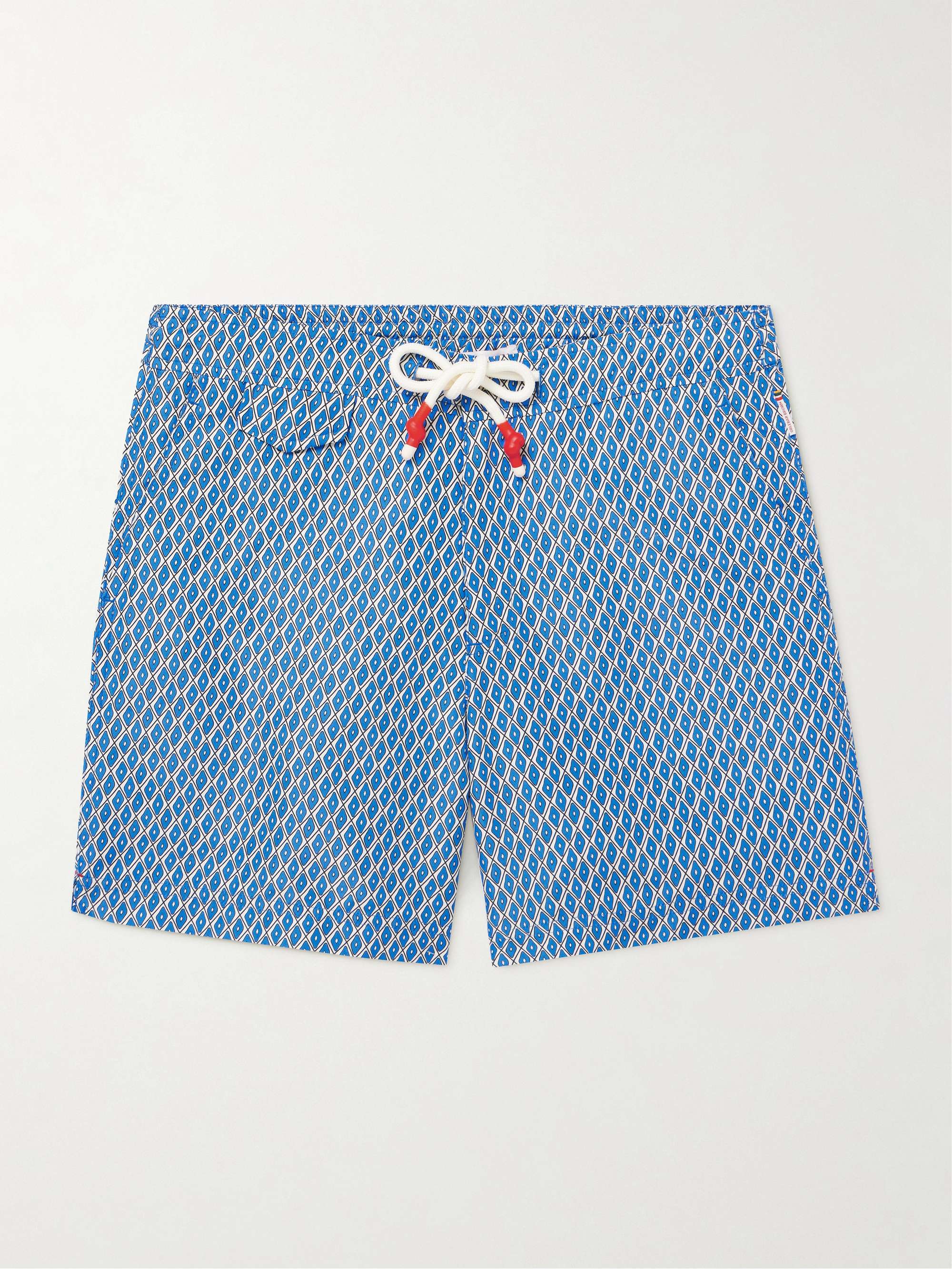 Standard Terrazzo Slim-Fit Mid-Length Printed Recycled Swim Shorts view