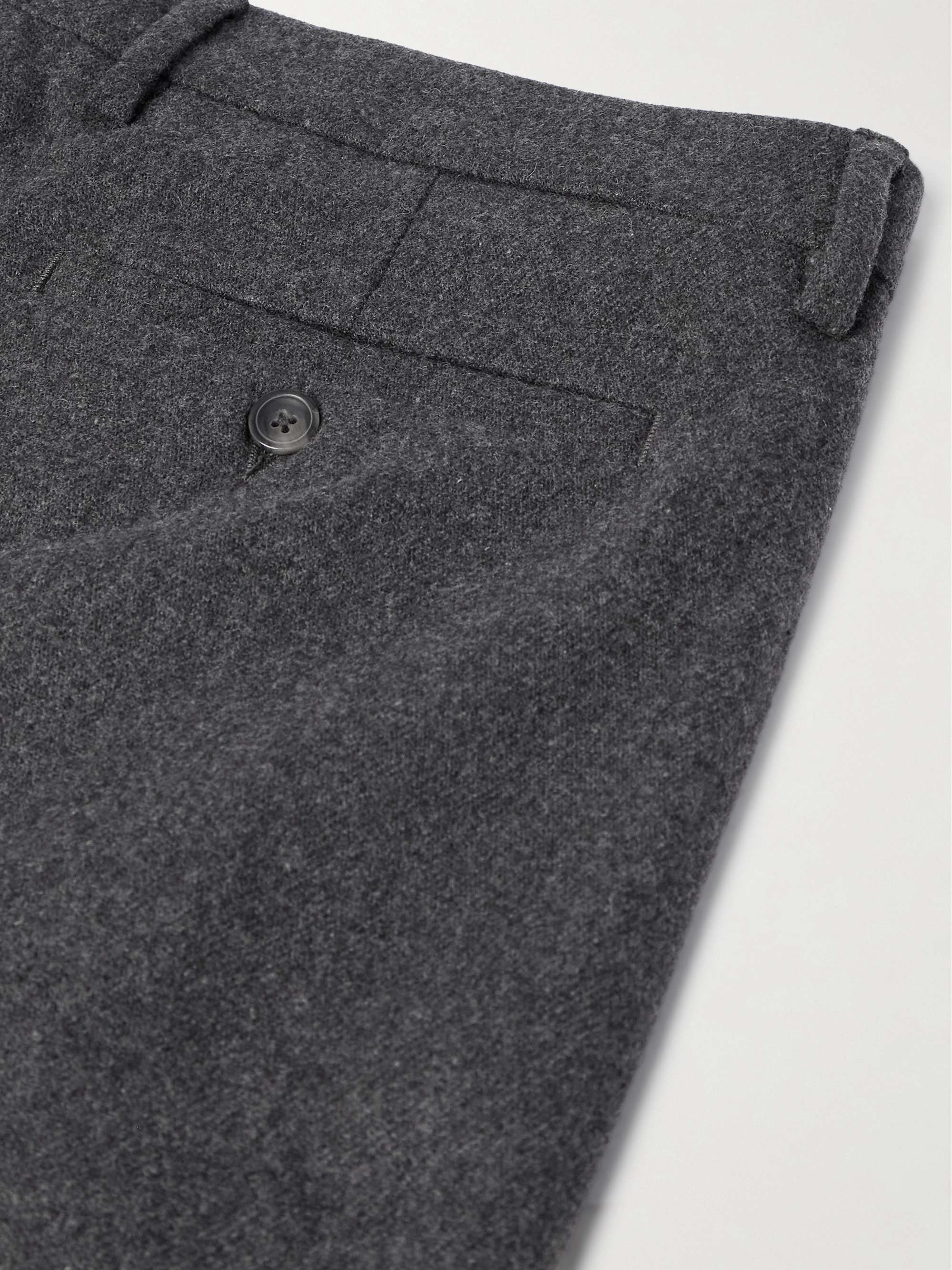 Bill 1630 Straight-Leg Pleated Wool-Blend Trousers view