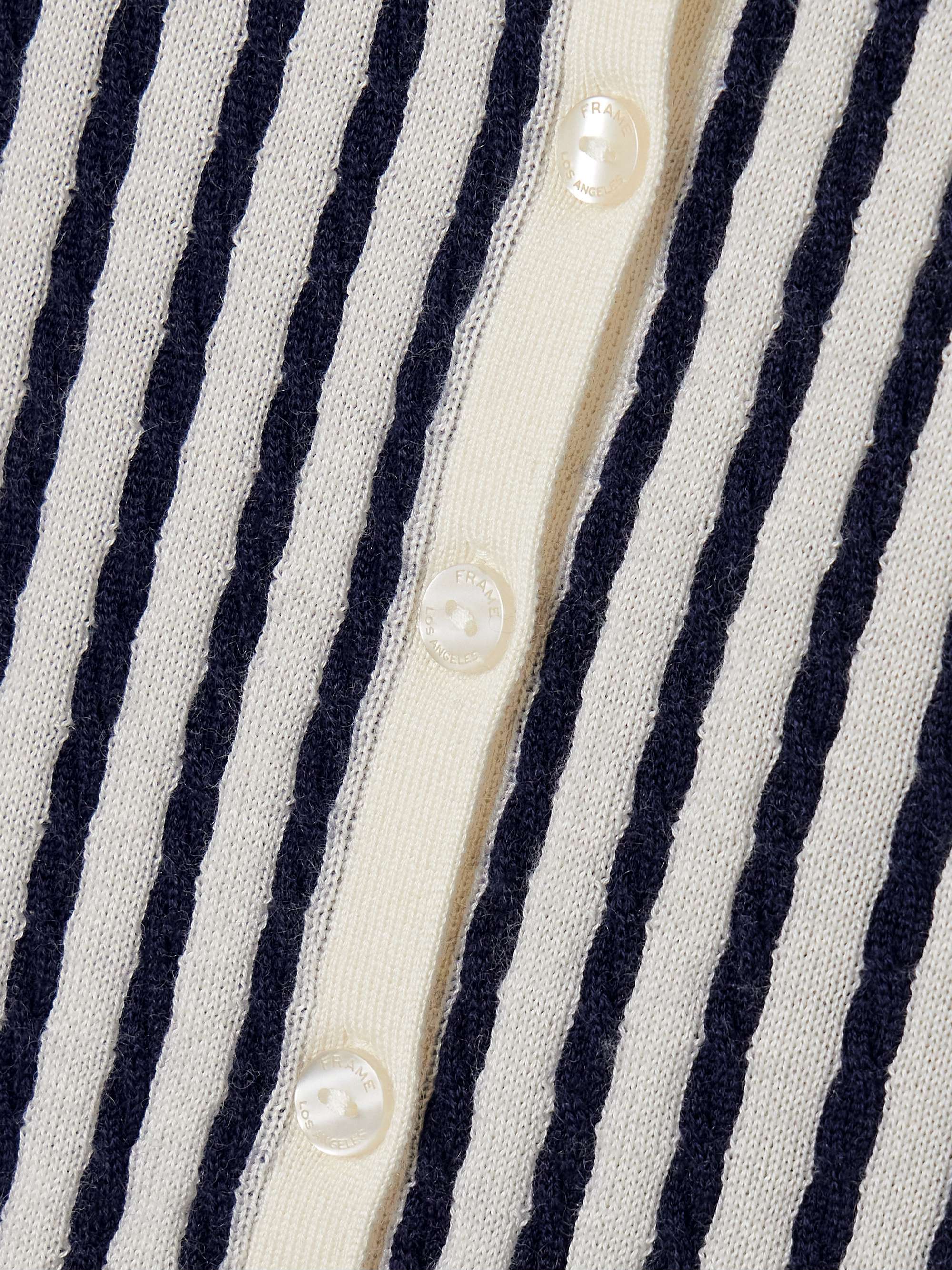 Cable-knit cashmere and silk-blend cardigan view