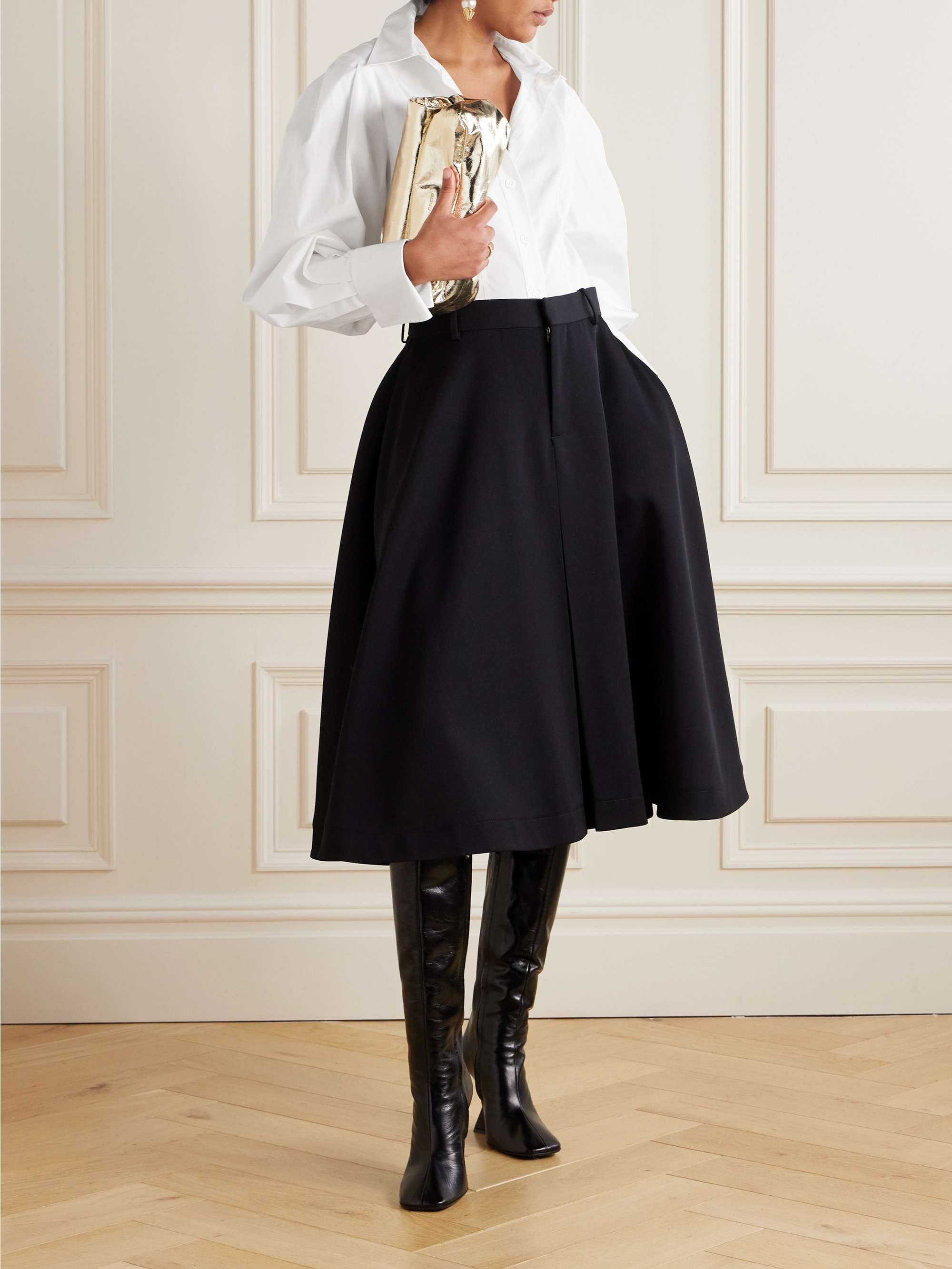 Cotton-blend poplin shirt view