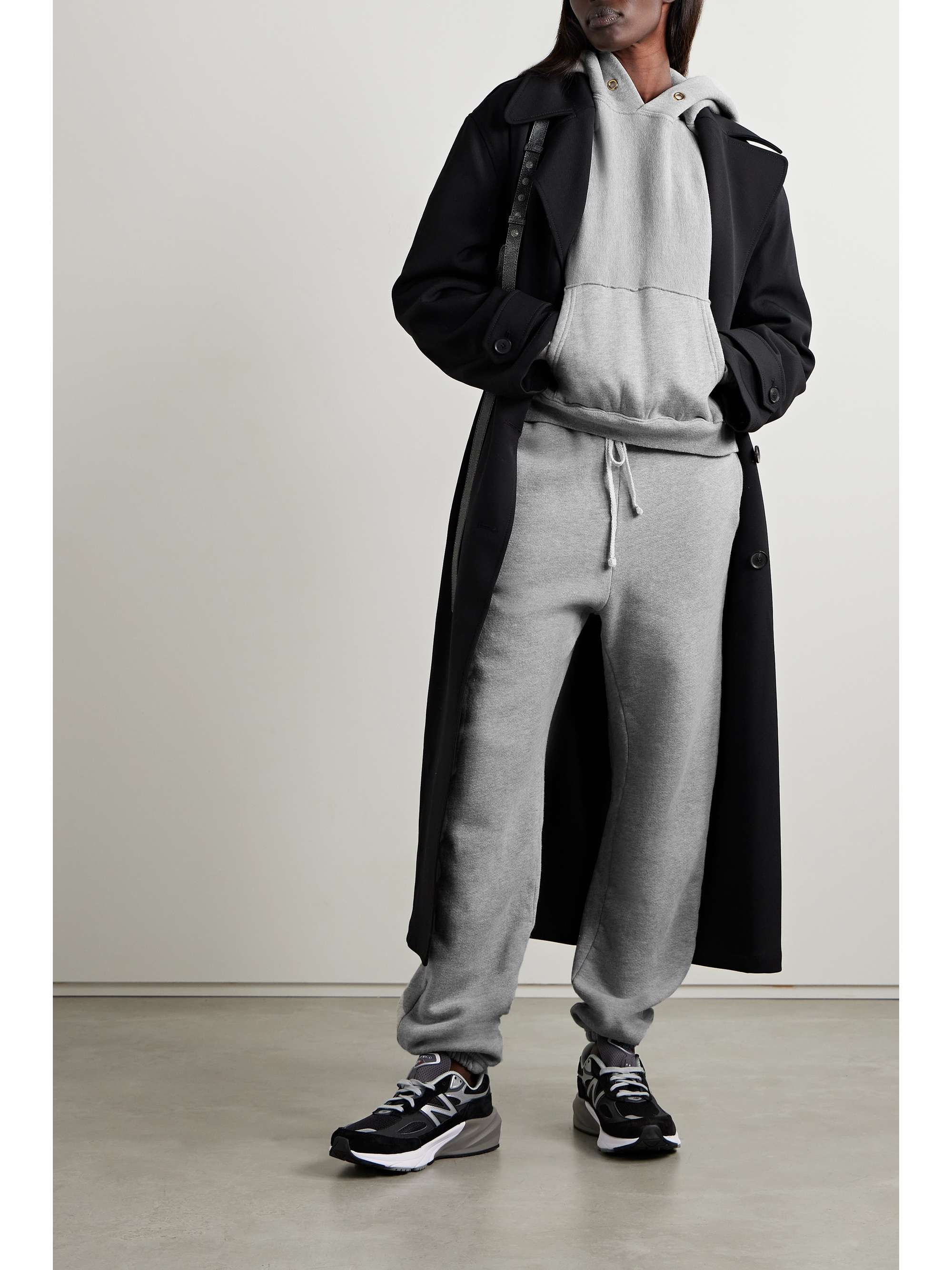 Cara cropped cotton-jersey hoodie view