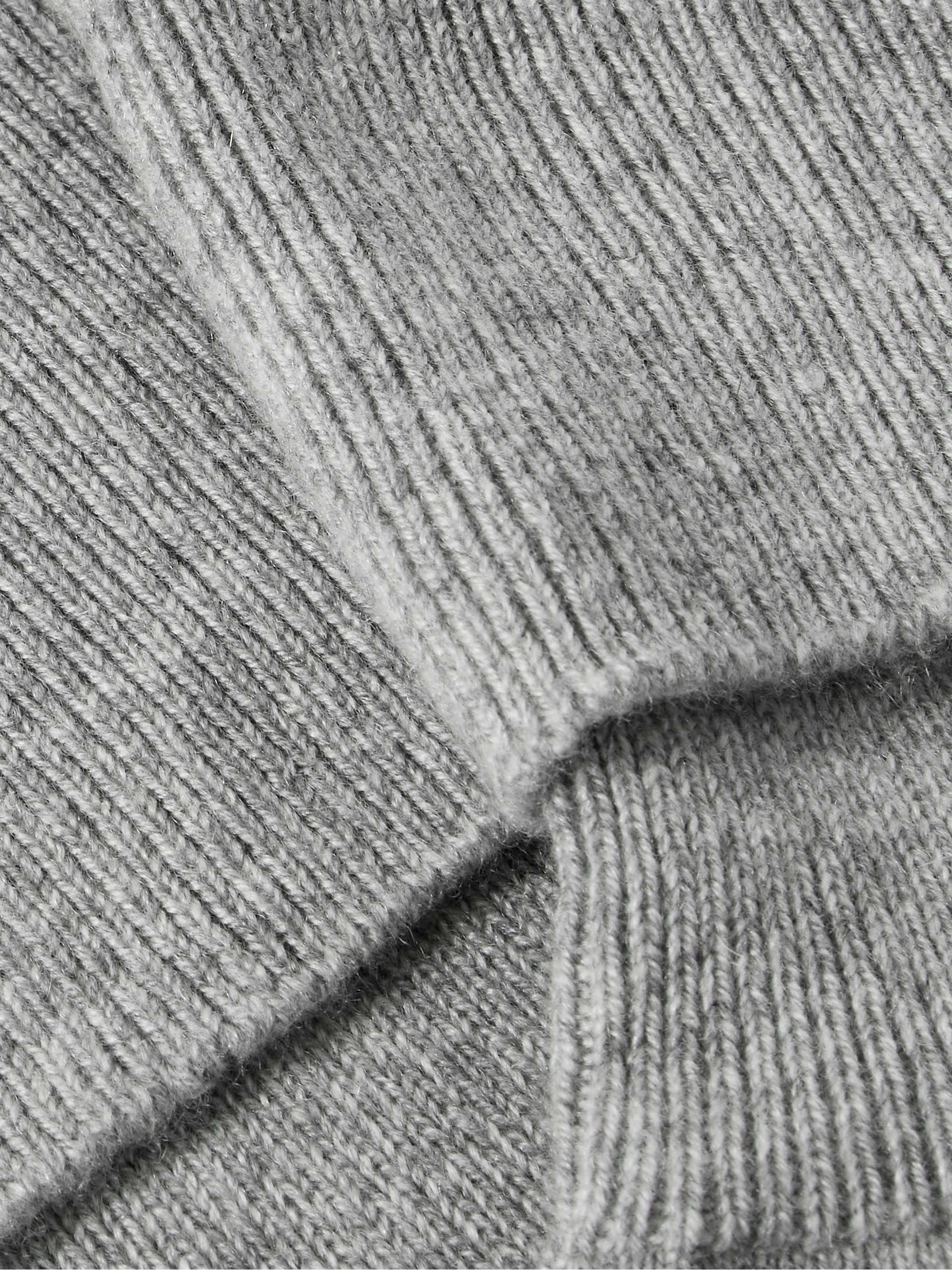 Ribbed cashmere-blend socks view
