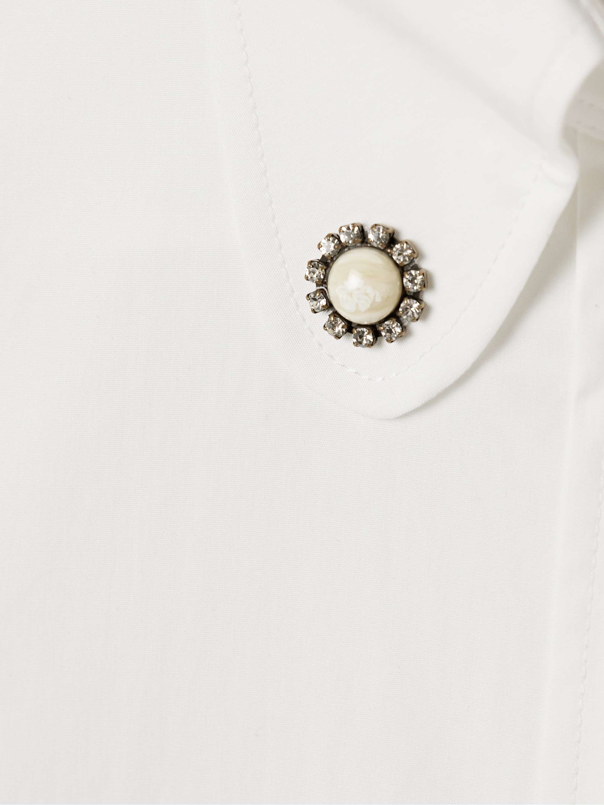 Embellished cotton-poplin shirt view