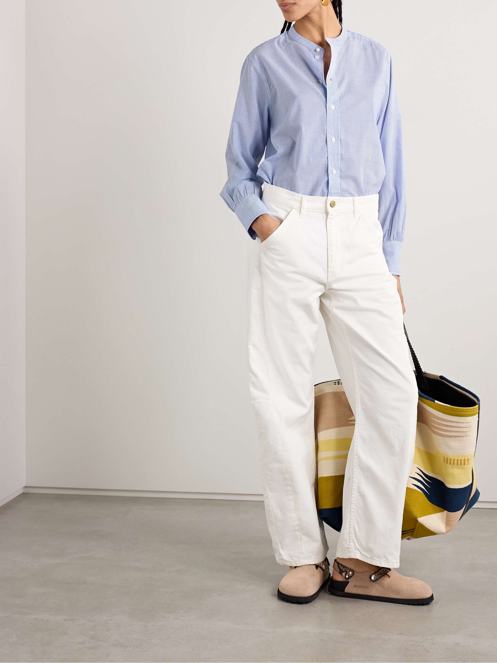 Marta striped cotton shirt view