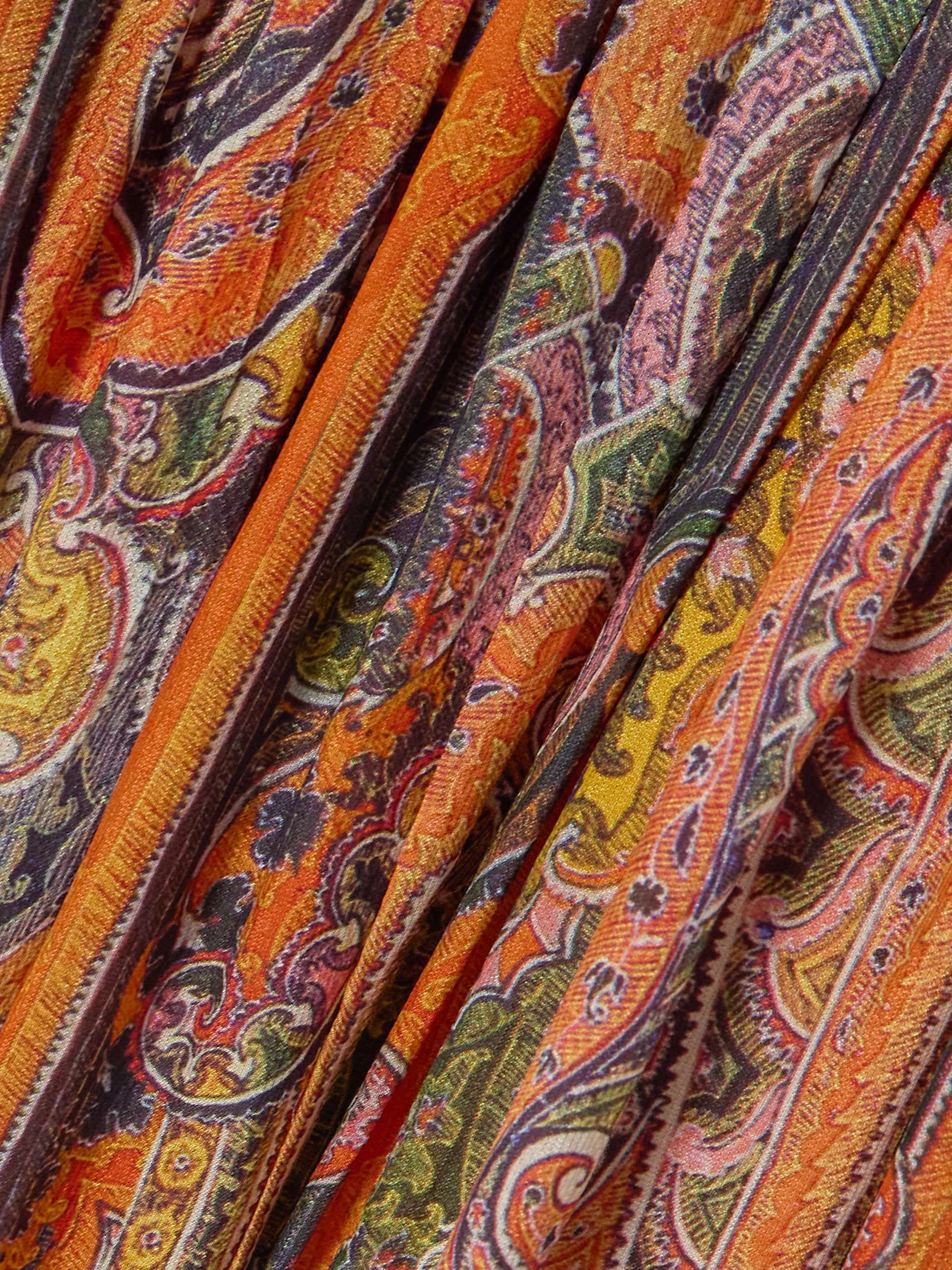 Melissa belted paisley-print silk maxi dress view