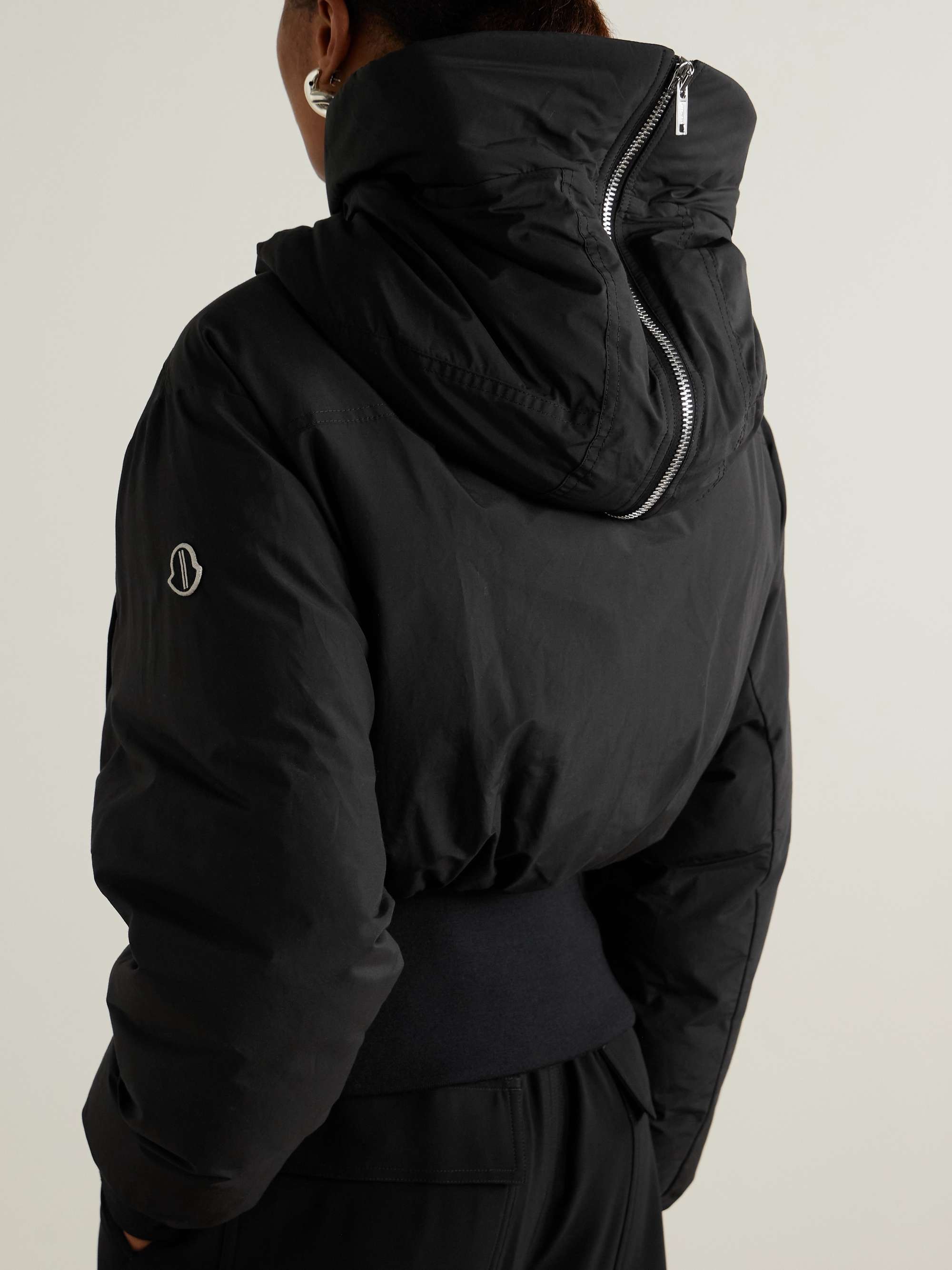 + Moncler Alice hooded appliquéd cotton-blend down jacket view