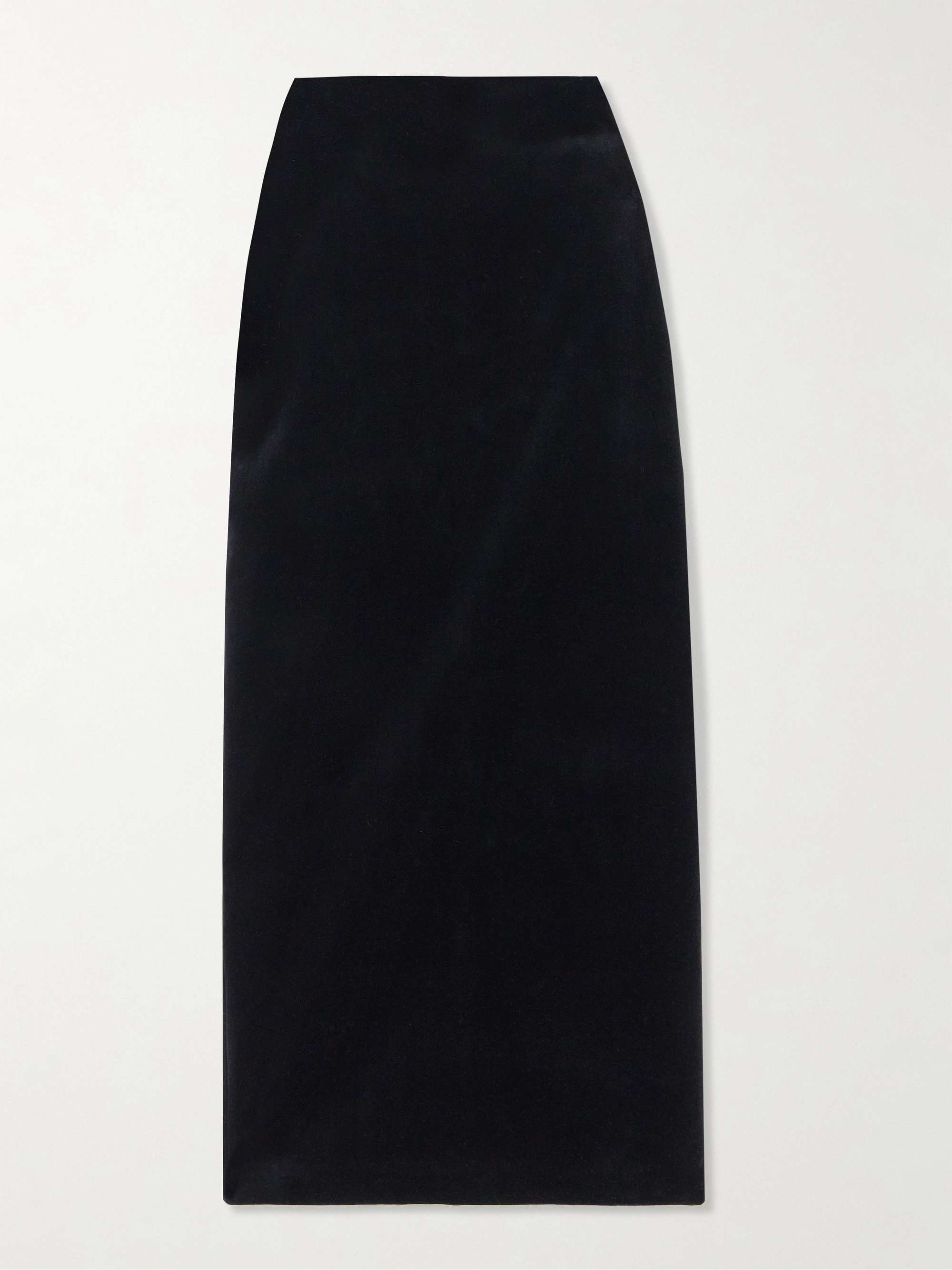 Sussex cotton-velvet midi skirt view