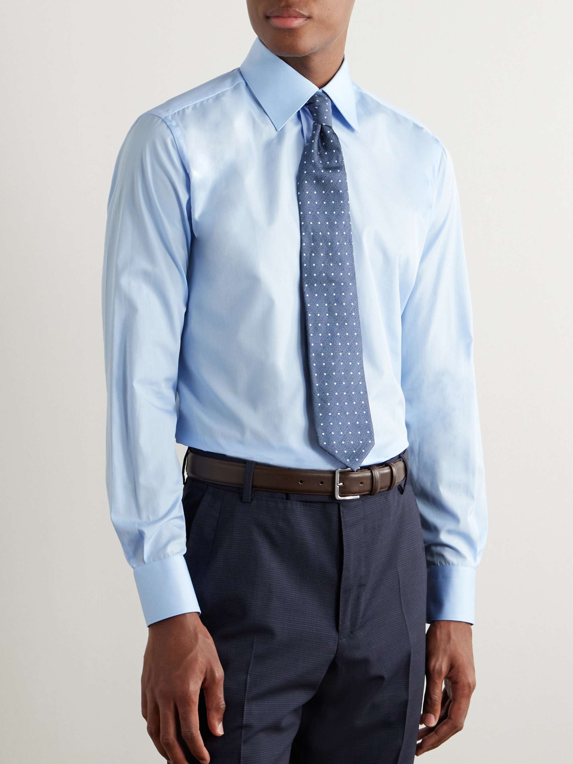 Light-Blue Cotton-Poplin Shirt view
