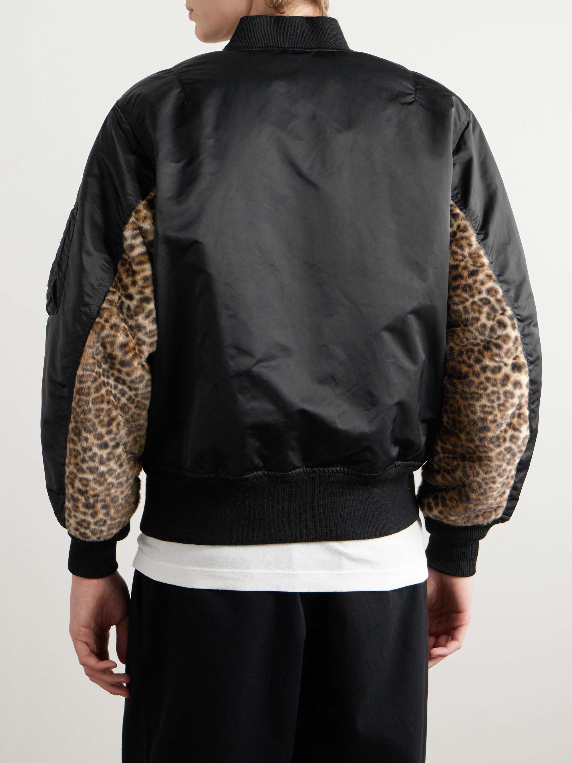 MA-1 Faux Fur-Trimmed Padded Shell Bomber Jacket view