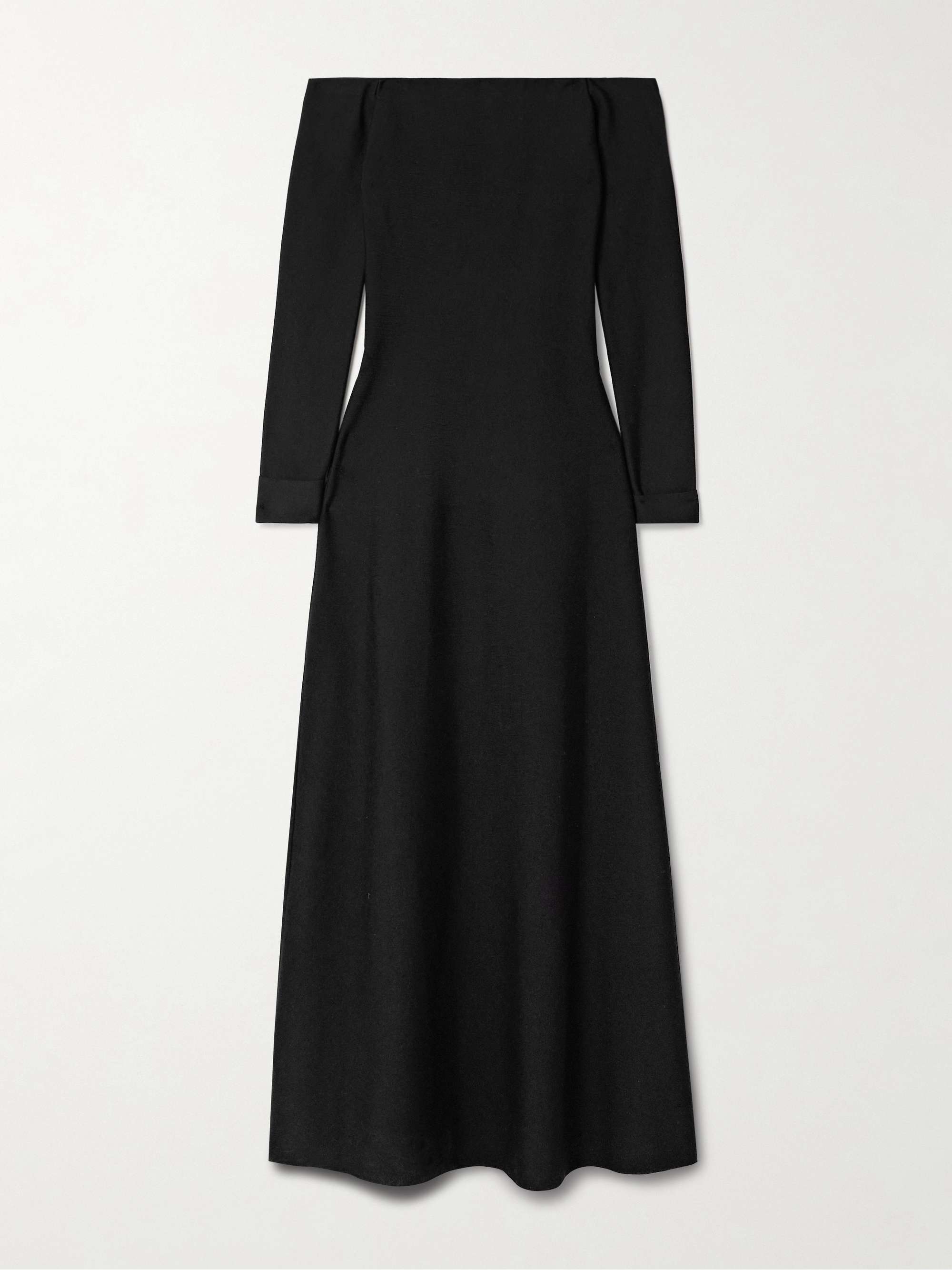 Aine off-the-shoulder silk-jersey maxi dress view