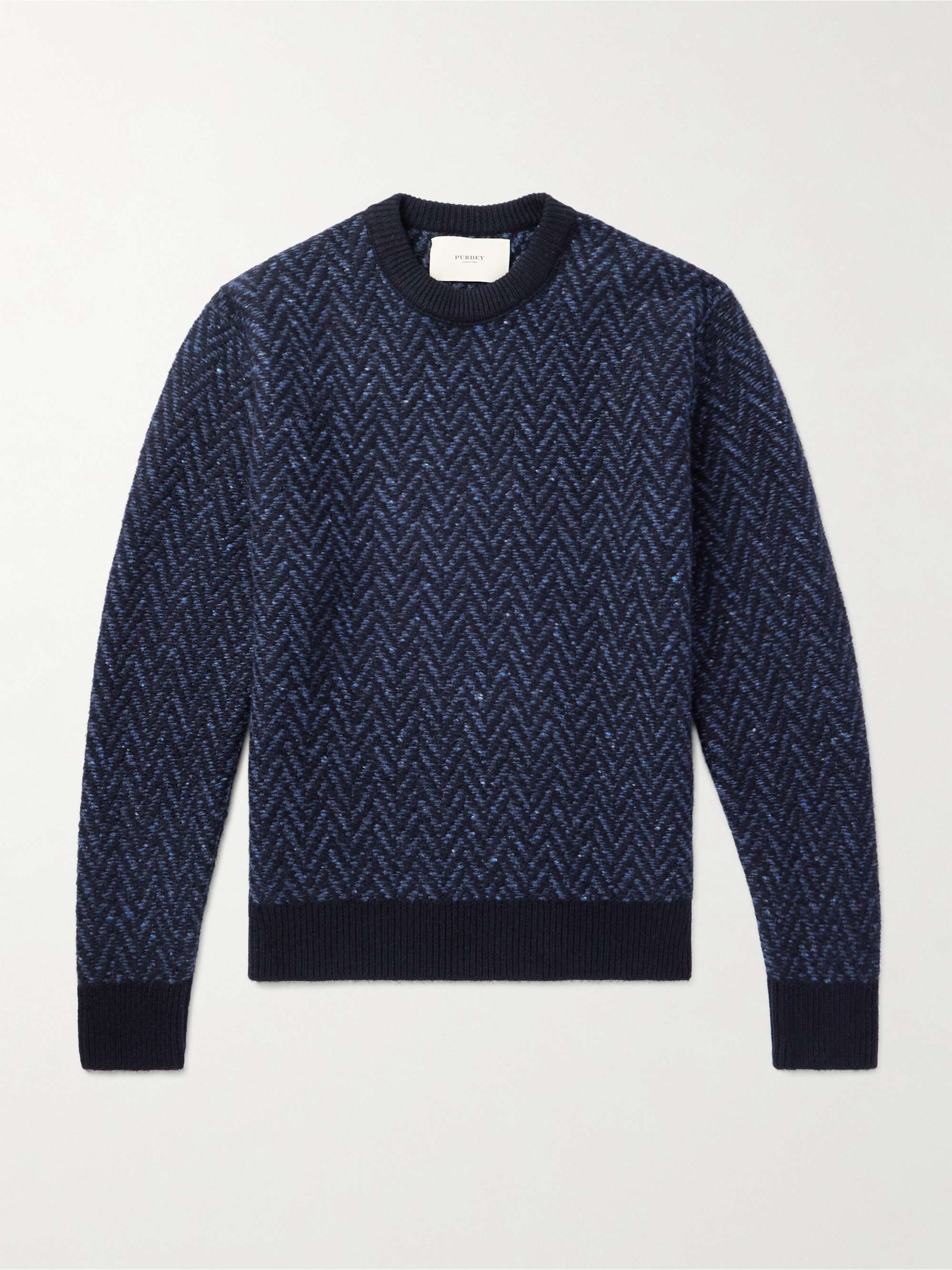 Hertford Herringbone Cashmere Sweater view