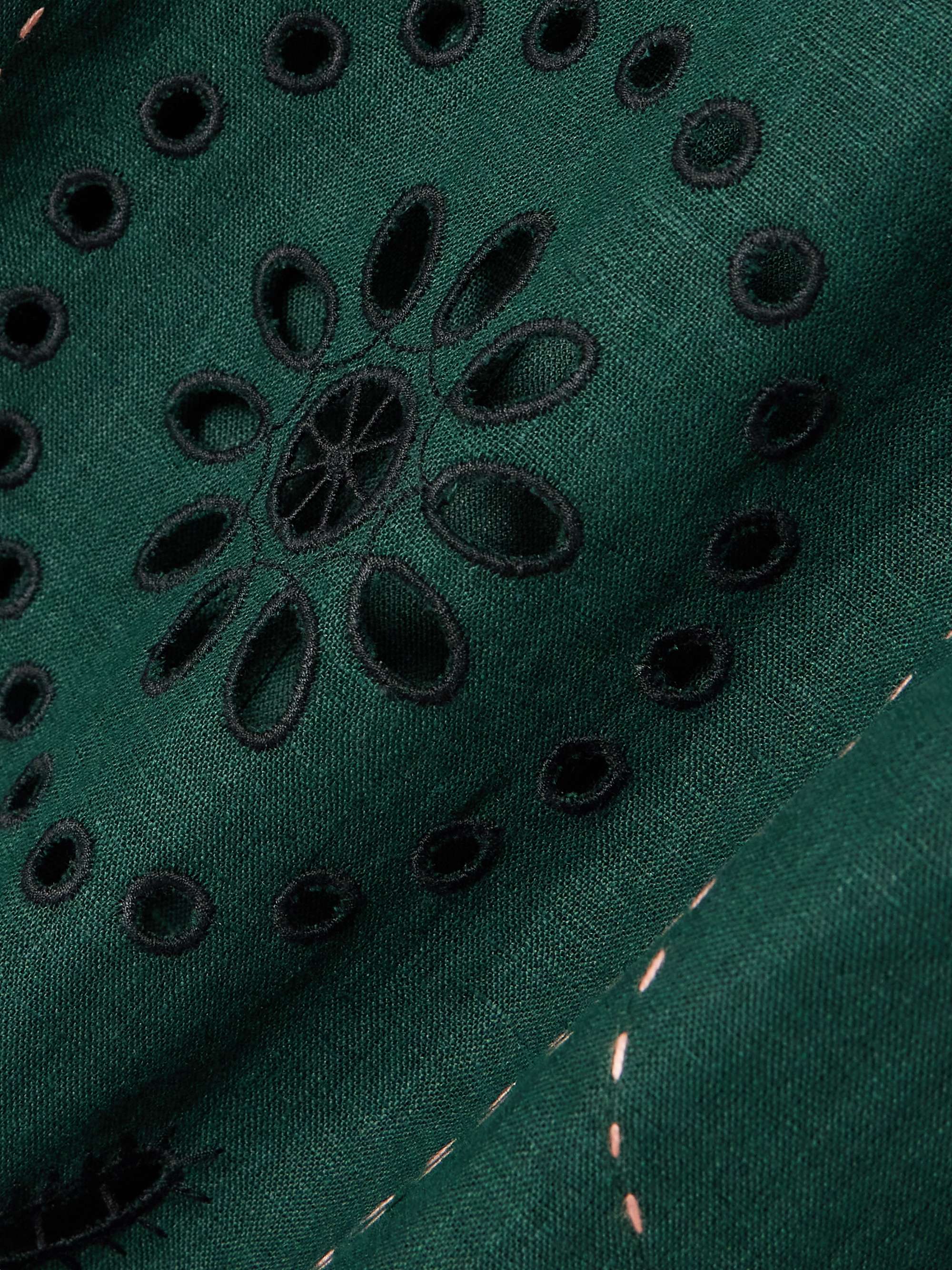 Dalida scalloped broderie anglaise linen maxi dress view