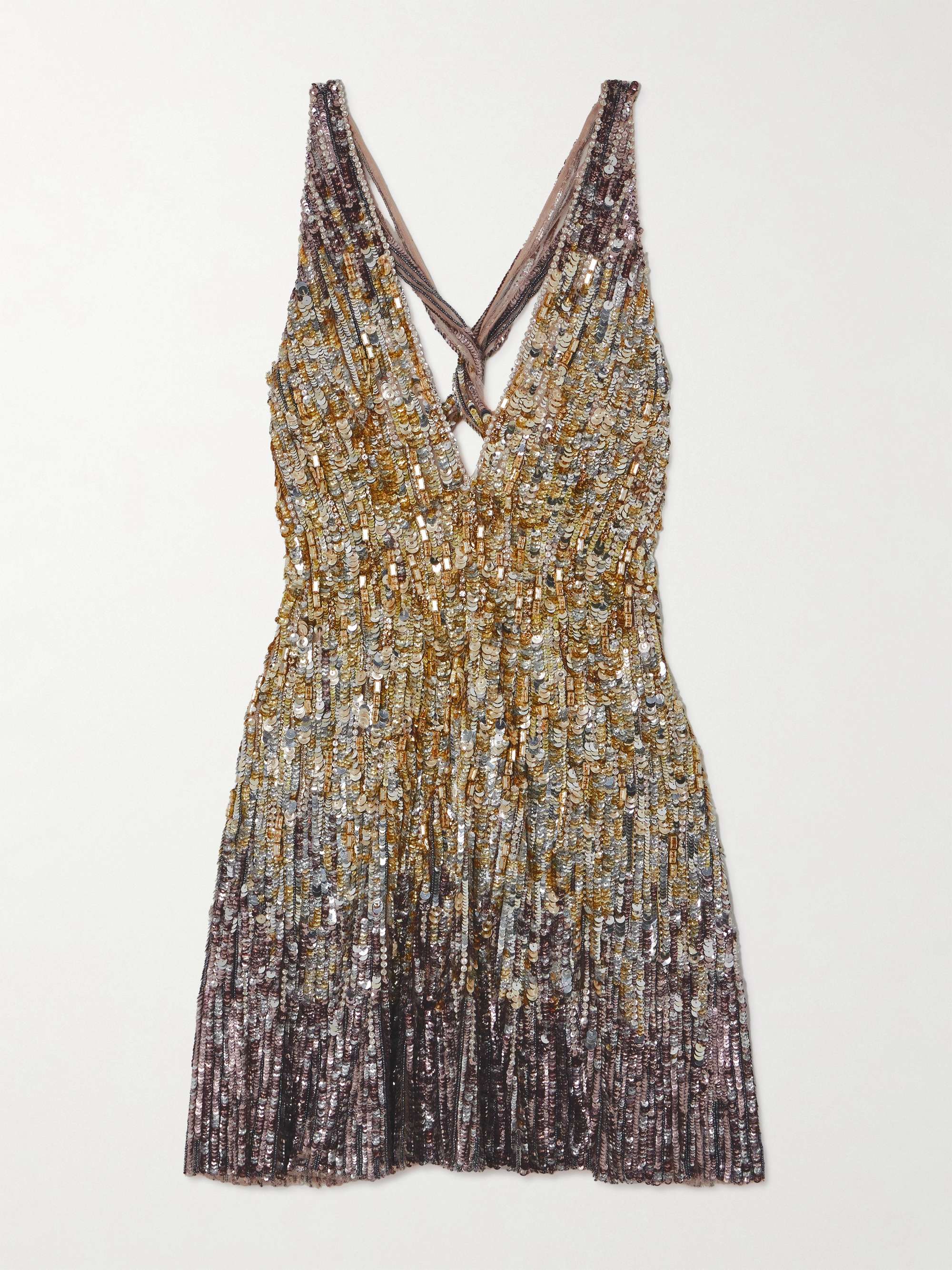 Brilliance embellished jersey mini dress view