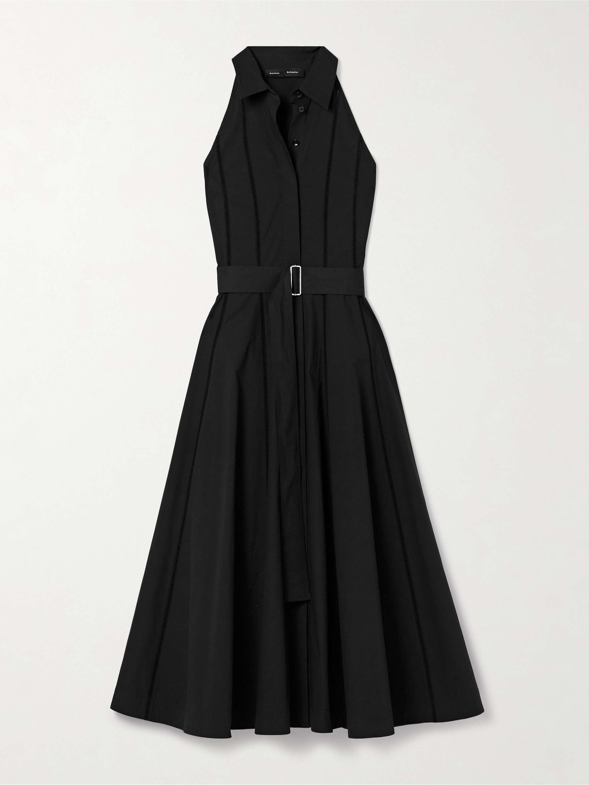 Dorothy crochet-trimmed cotton-blend poplin midi shirt dress view