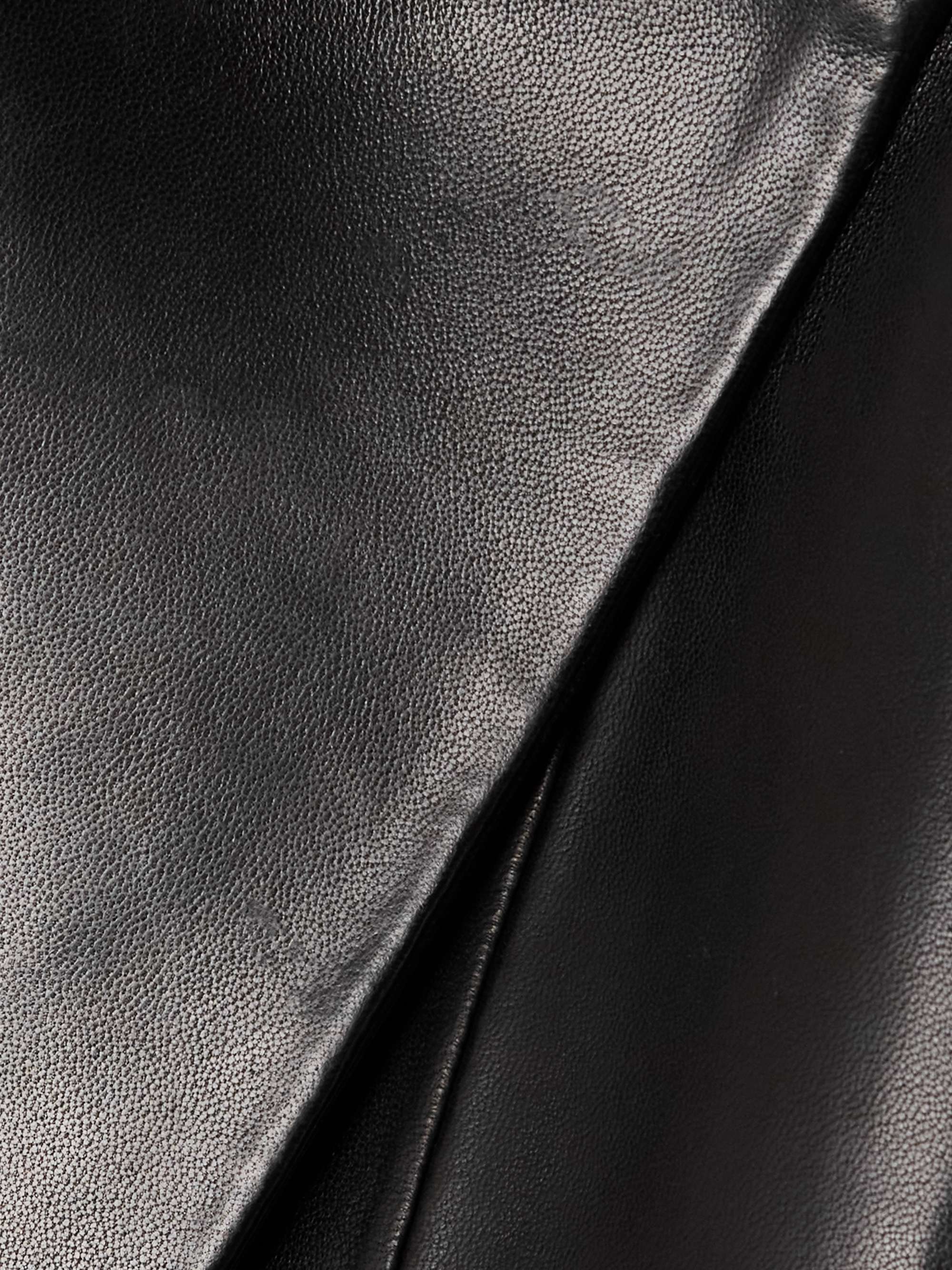 Paneled leather jacket view