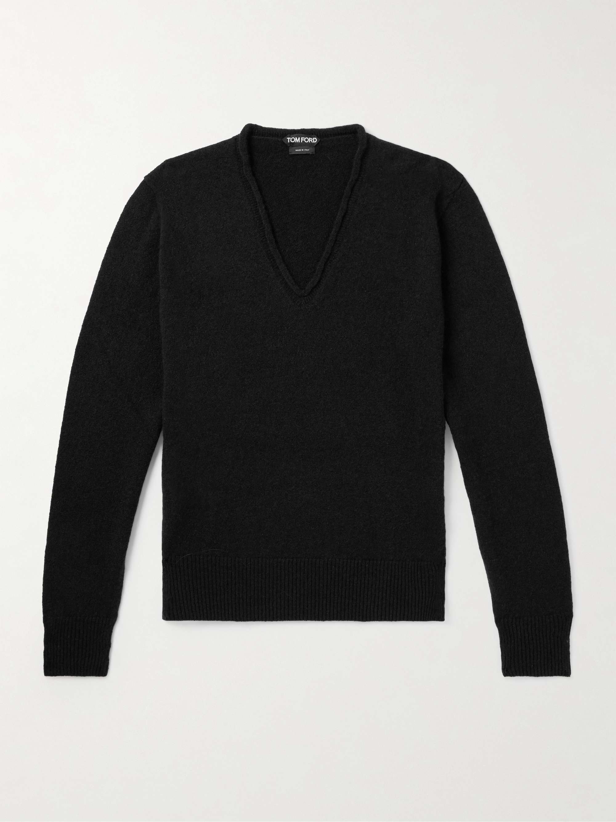 Slim-Fit Cashmere and Silk-Blend Sweater view