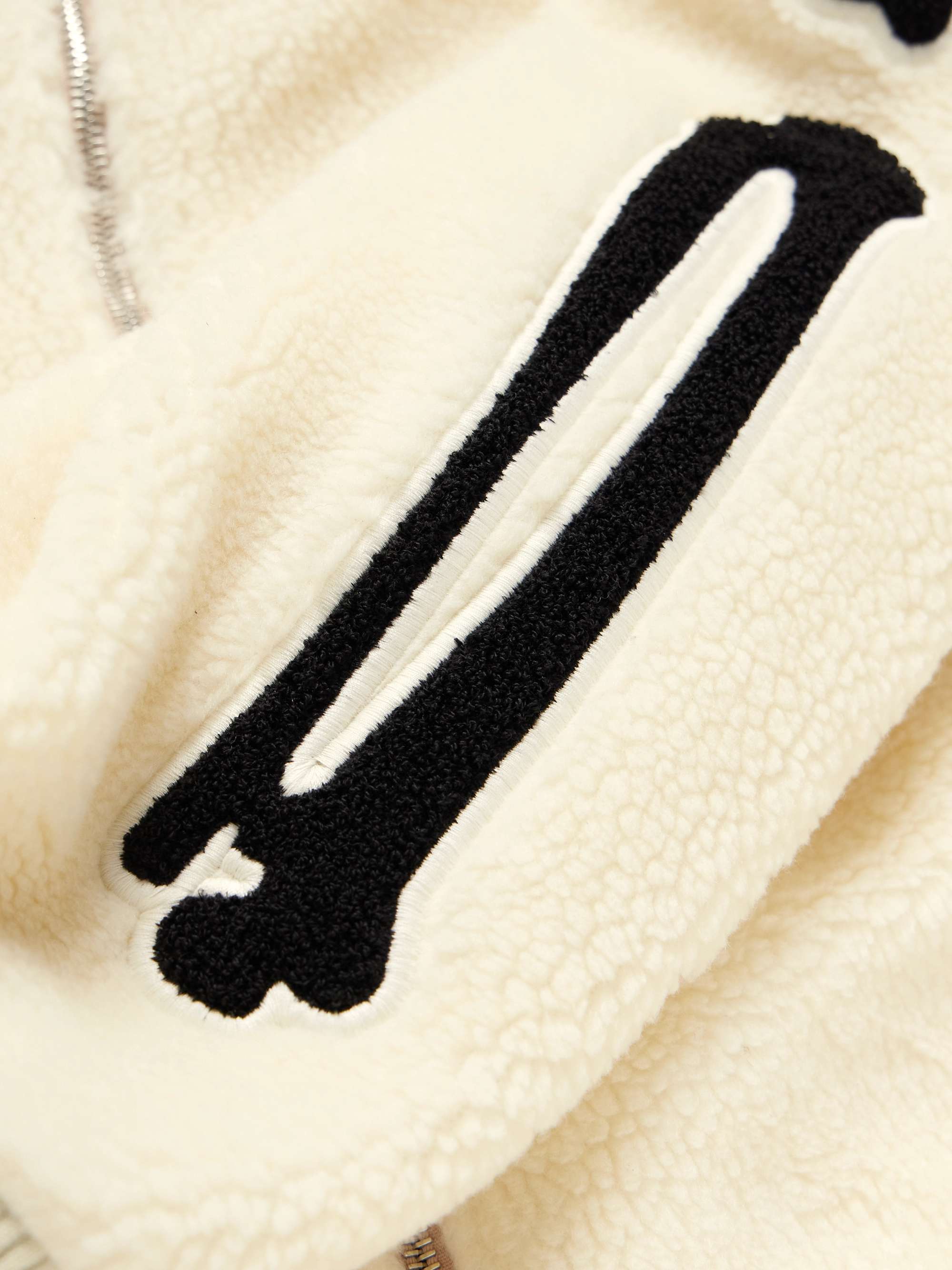 Bones Appliquéd Logo-Embroidered Fleece Jacket view