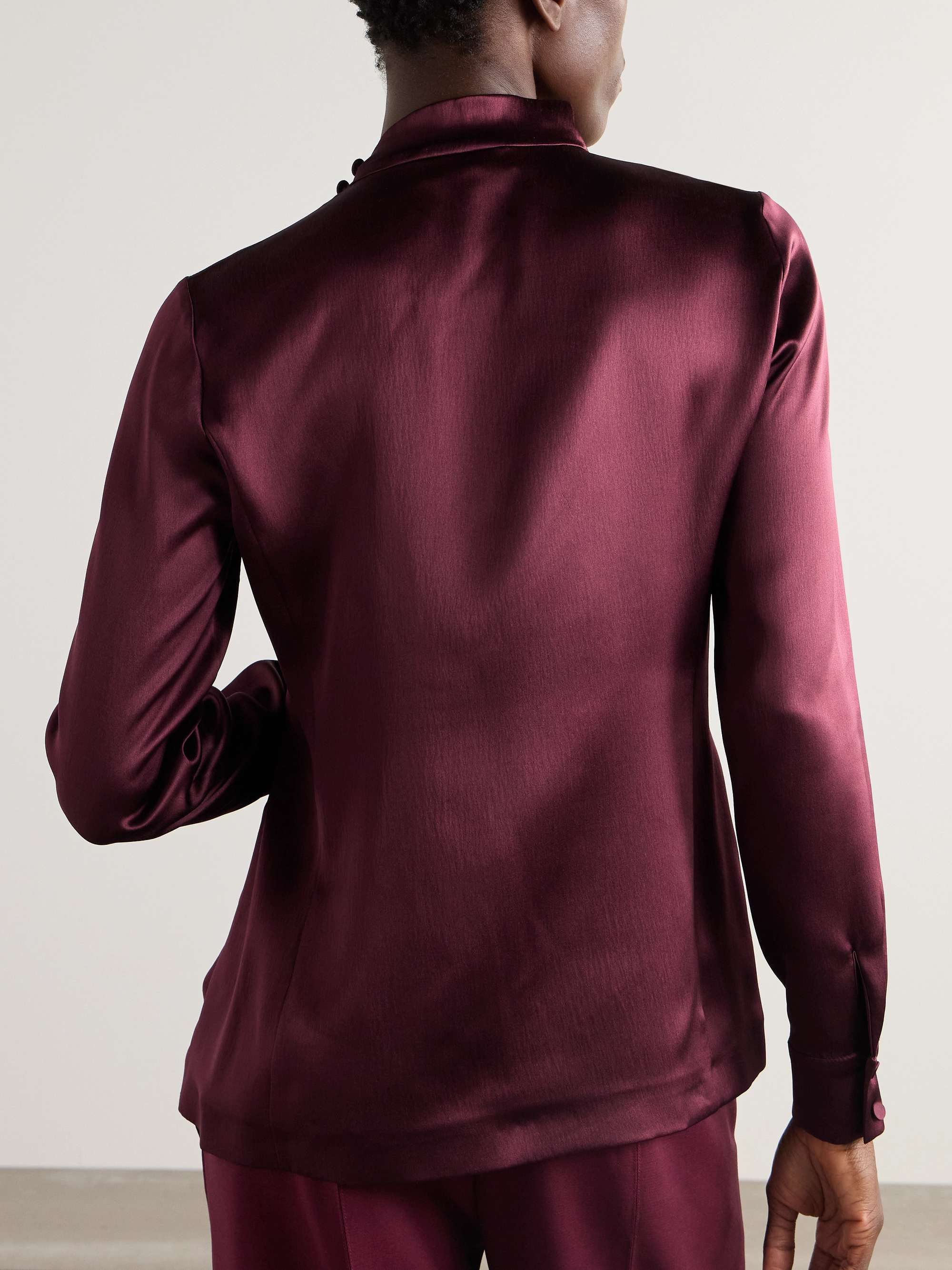 Marcelina silk-satin blouse view