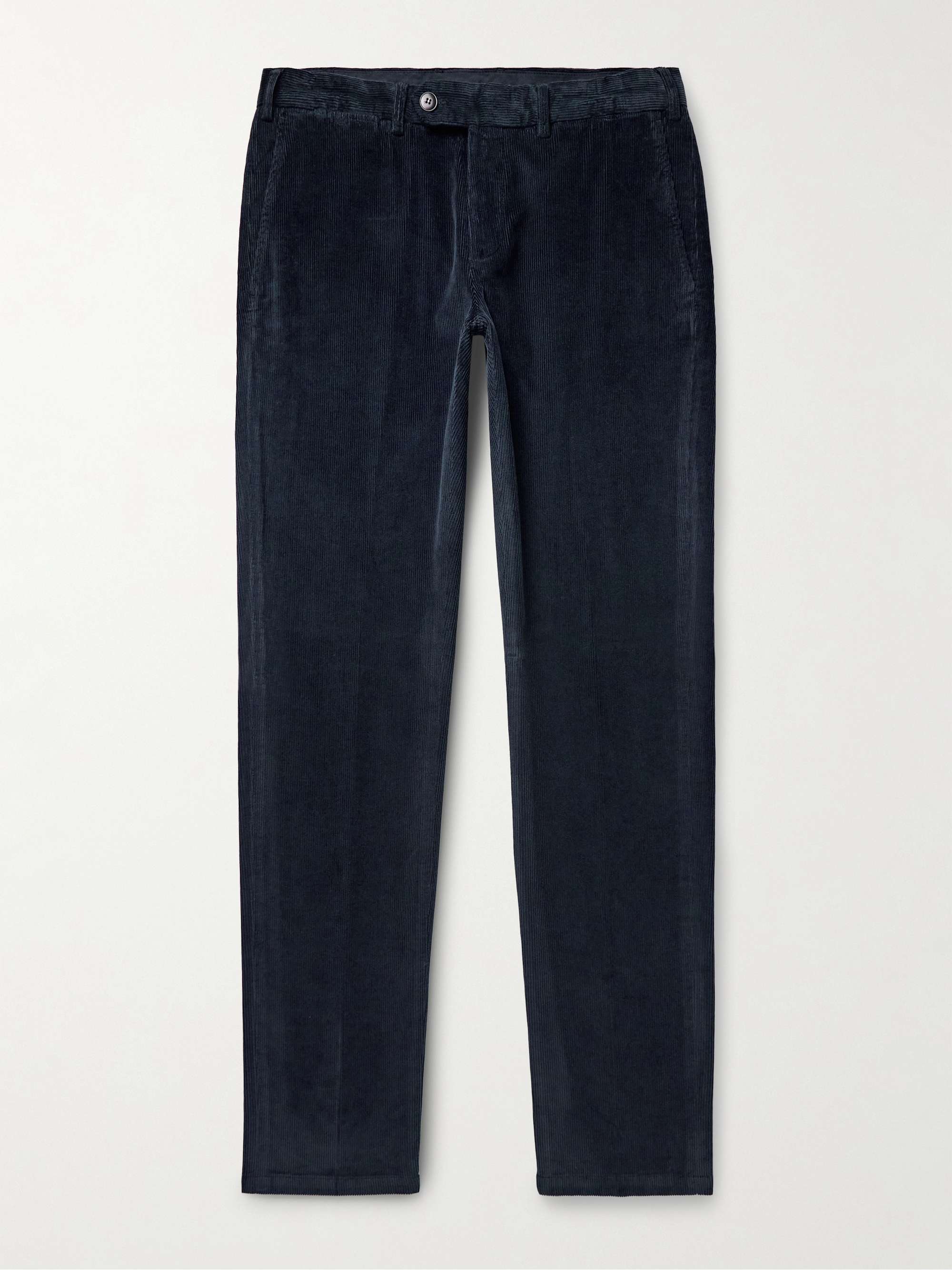 Slim-Fit Stretch Cotton and Modal-Blend Corduroy Trousers view