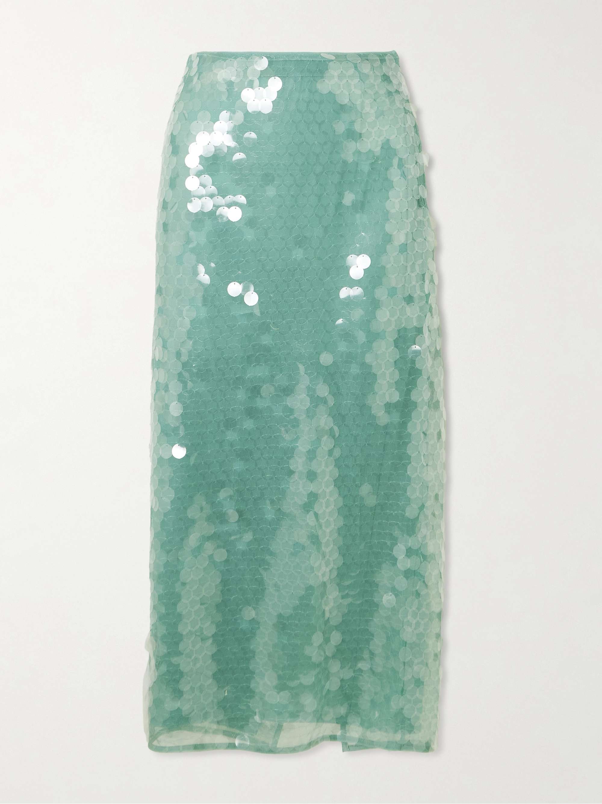 Casey paillette-embellished tulle midi skirt view