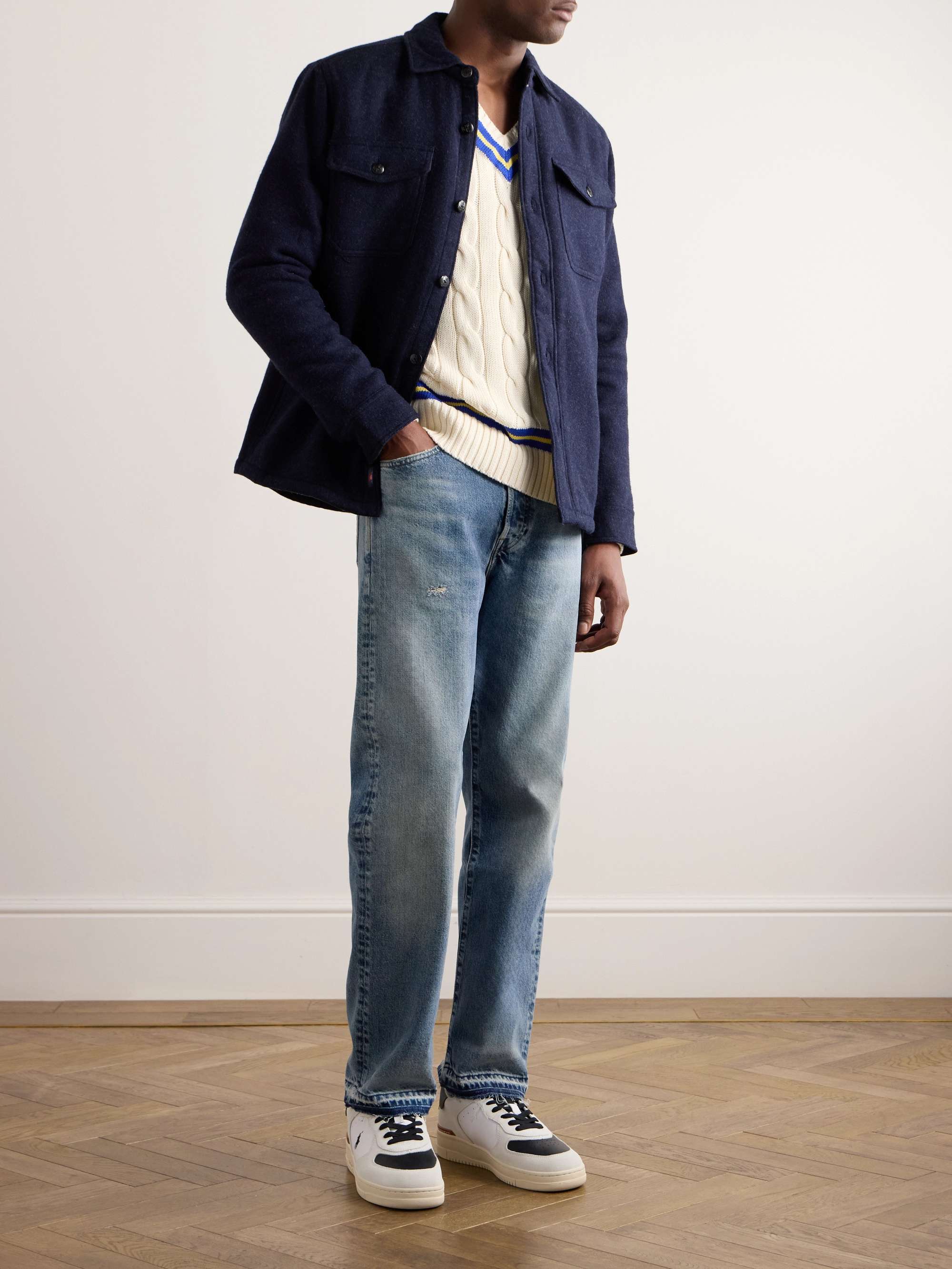 Heritage Straight-Leg Distressed Recycled Jeans view