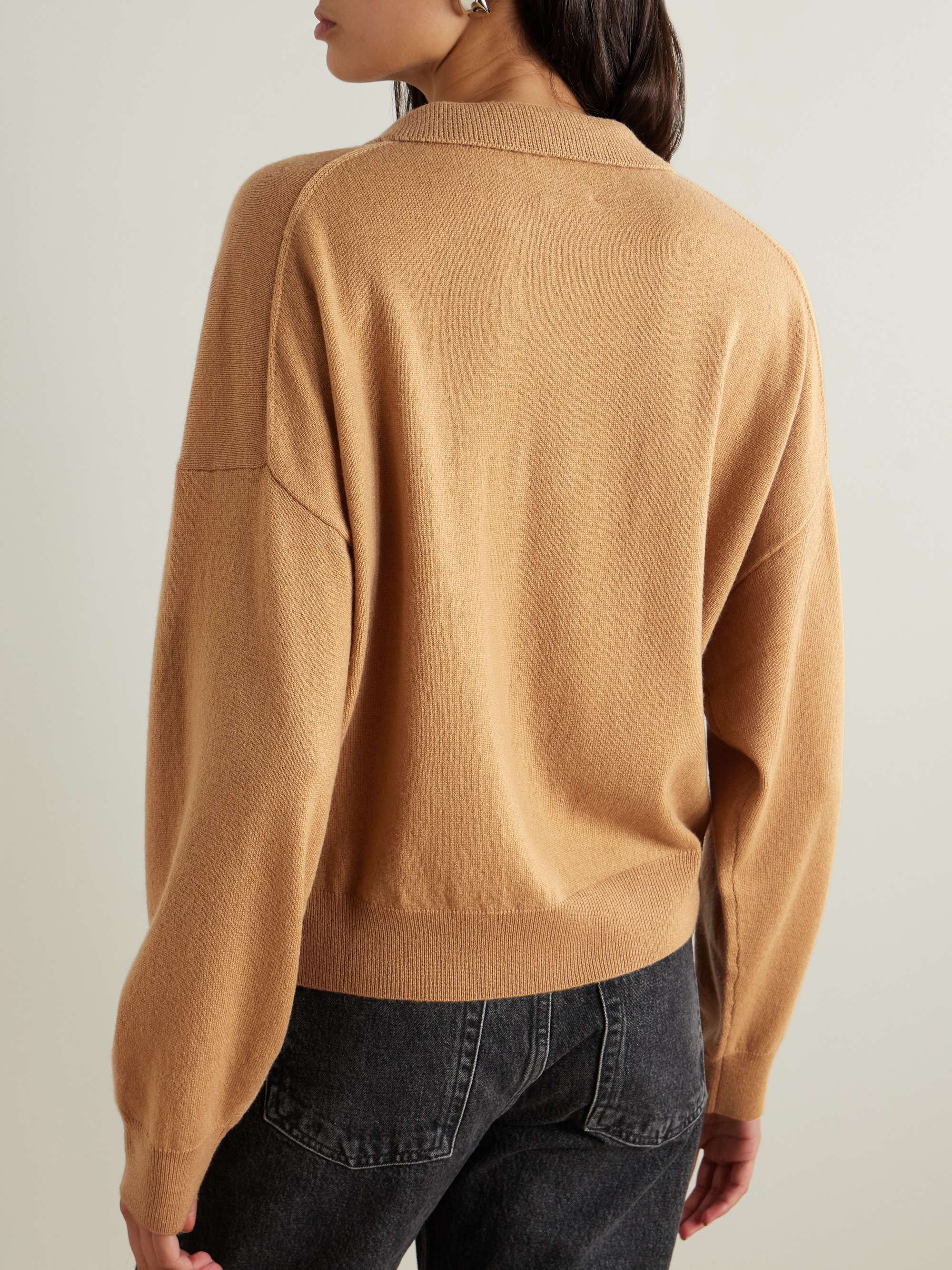 Wool and cashmere-blend polo sweater view