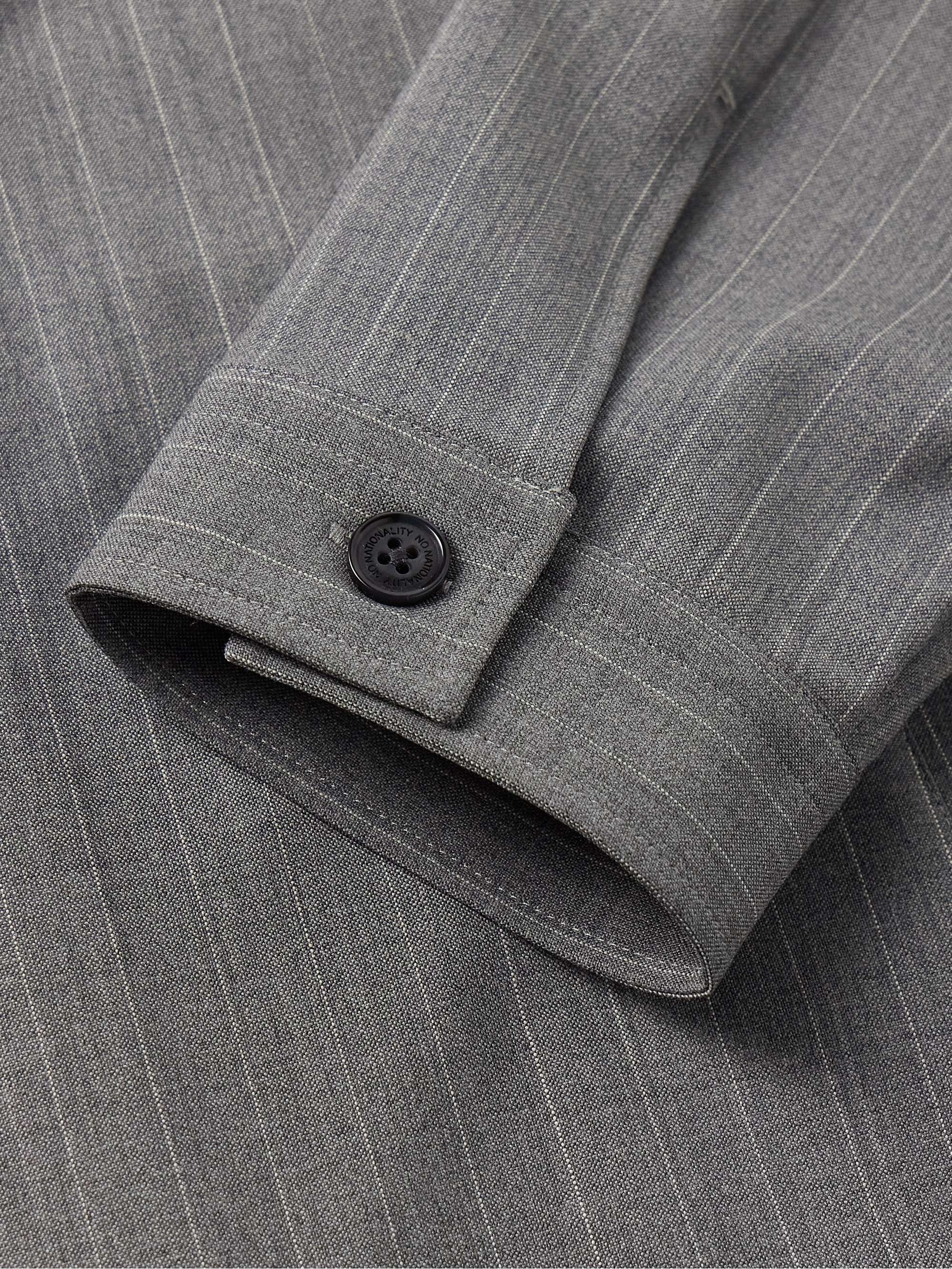 Ivan 1088 Pinstriped Recycled Woven Jacket view