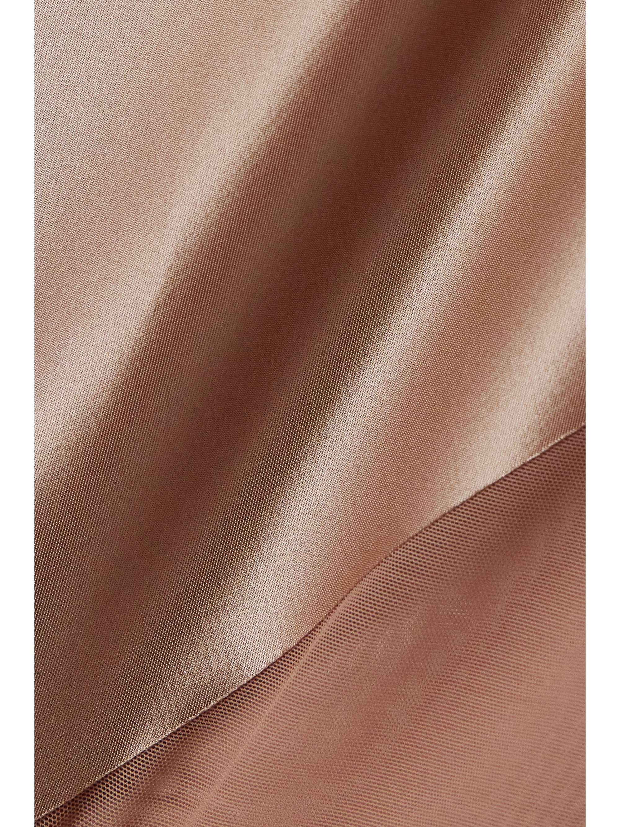 Shaping mesh and stretch-satin shorts view