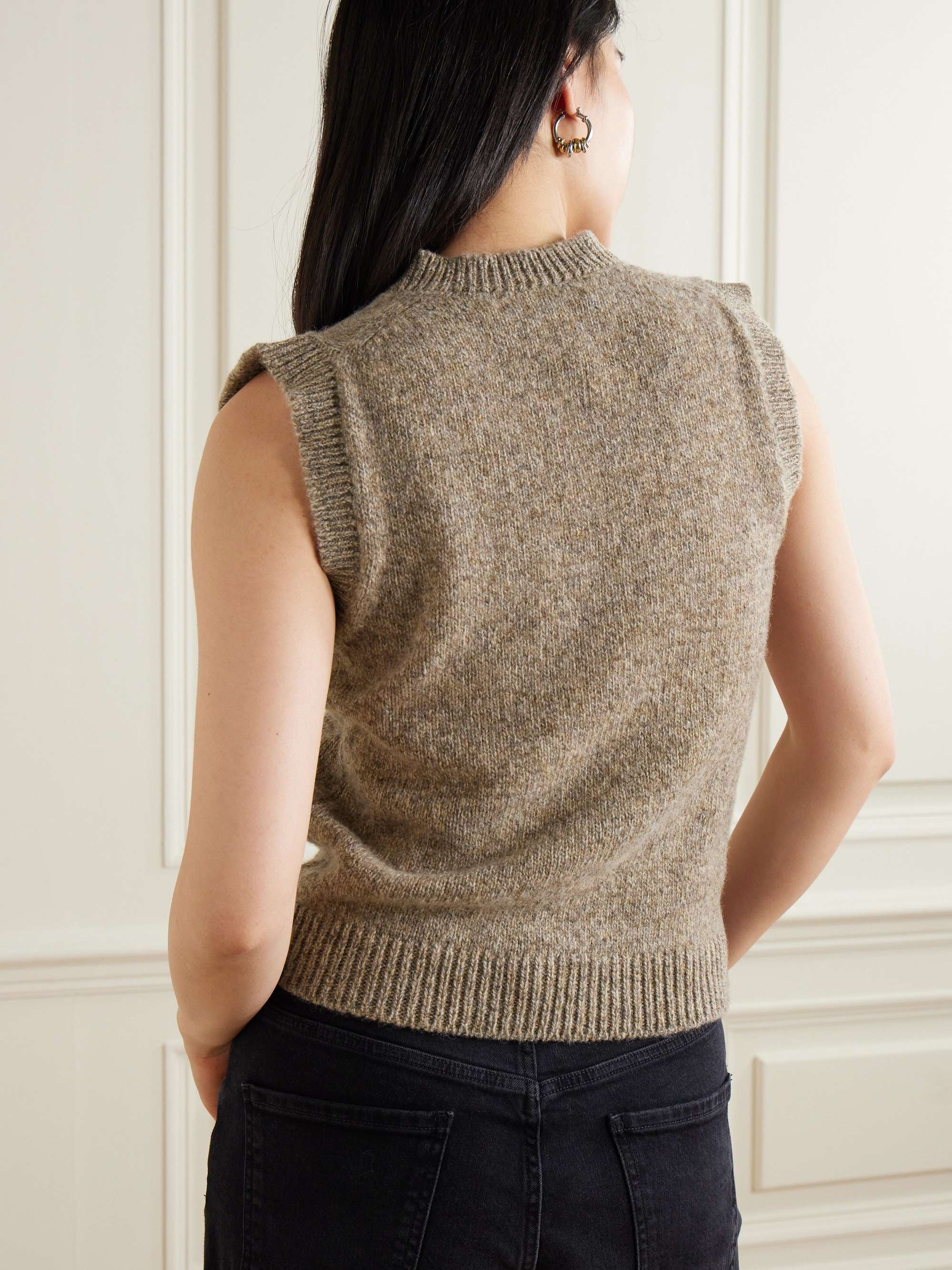 Argyle wool vest view