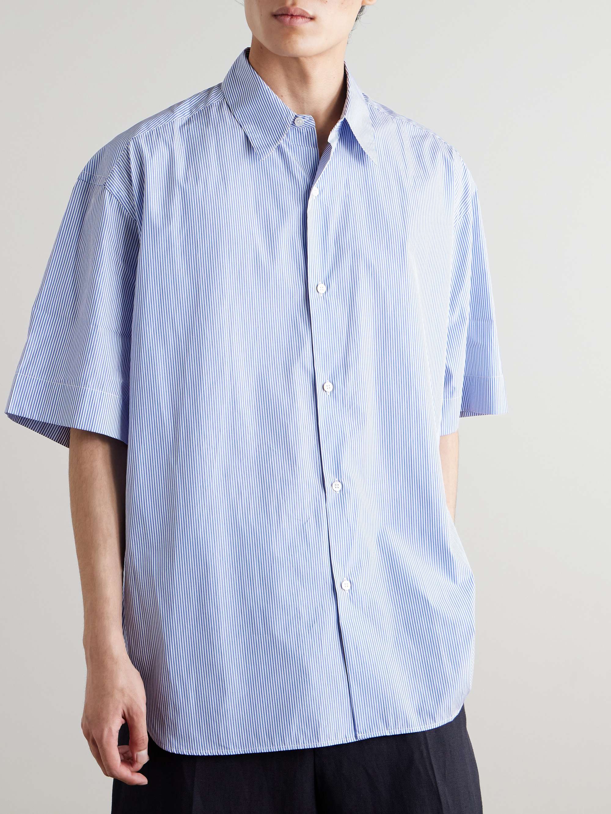 Sorono Striped Cotton-Poplin Shirt view