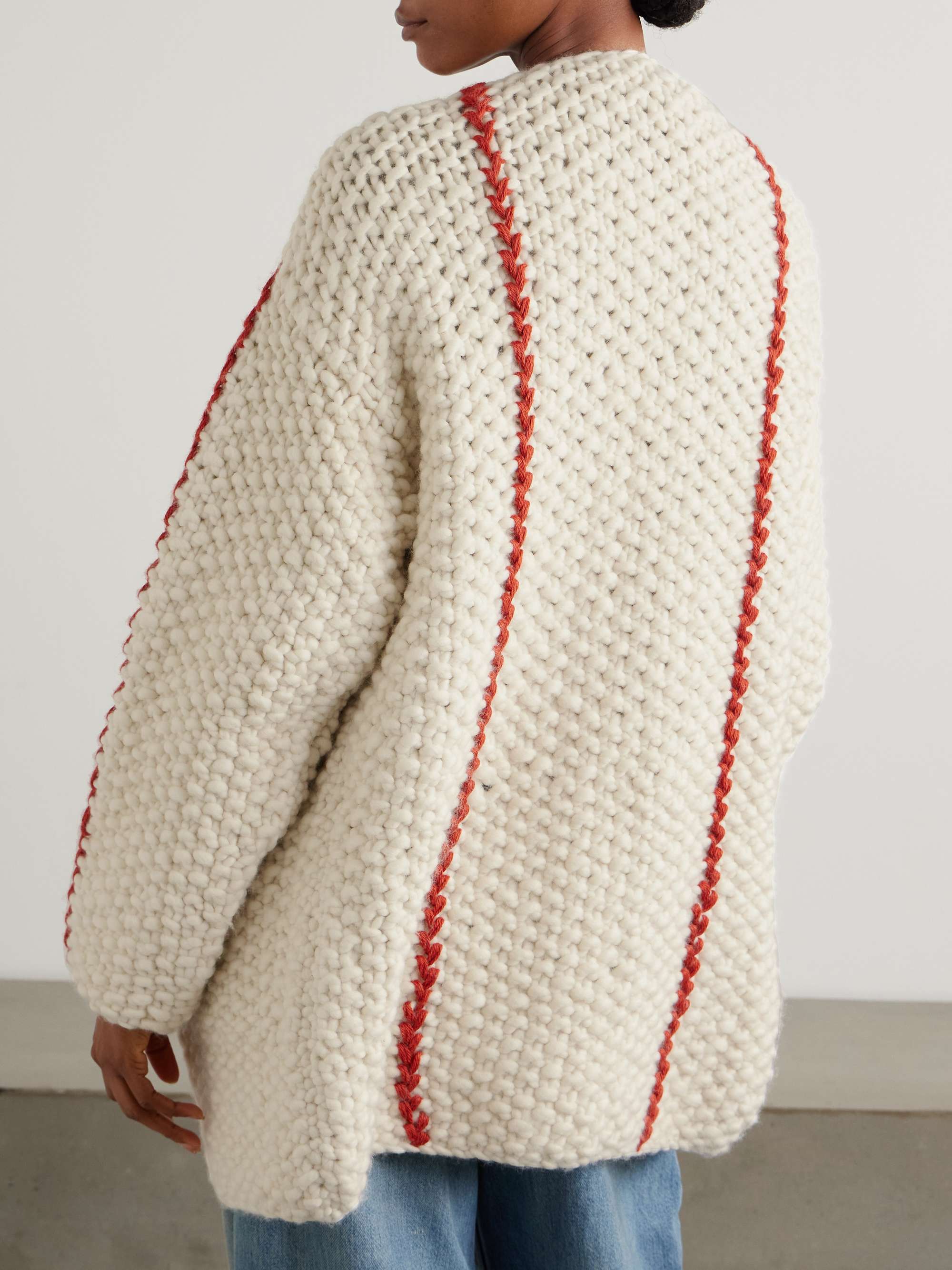 Cocoon merino wool cardigan view