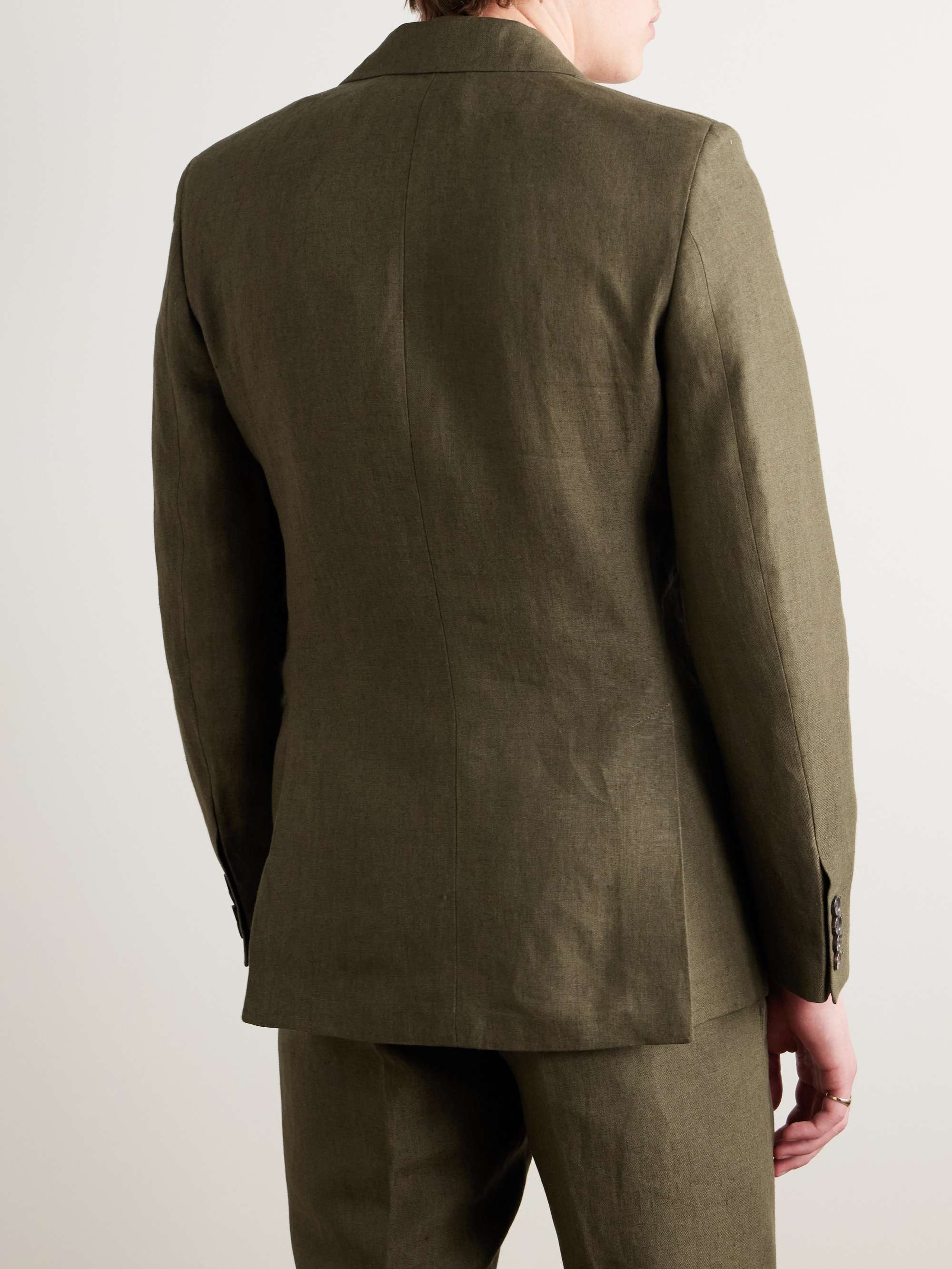 Slim-Fit Linen Suit Jacket view