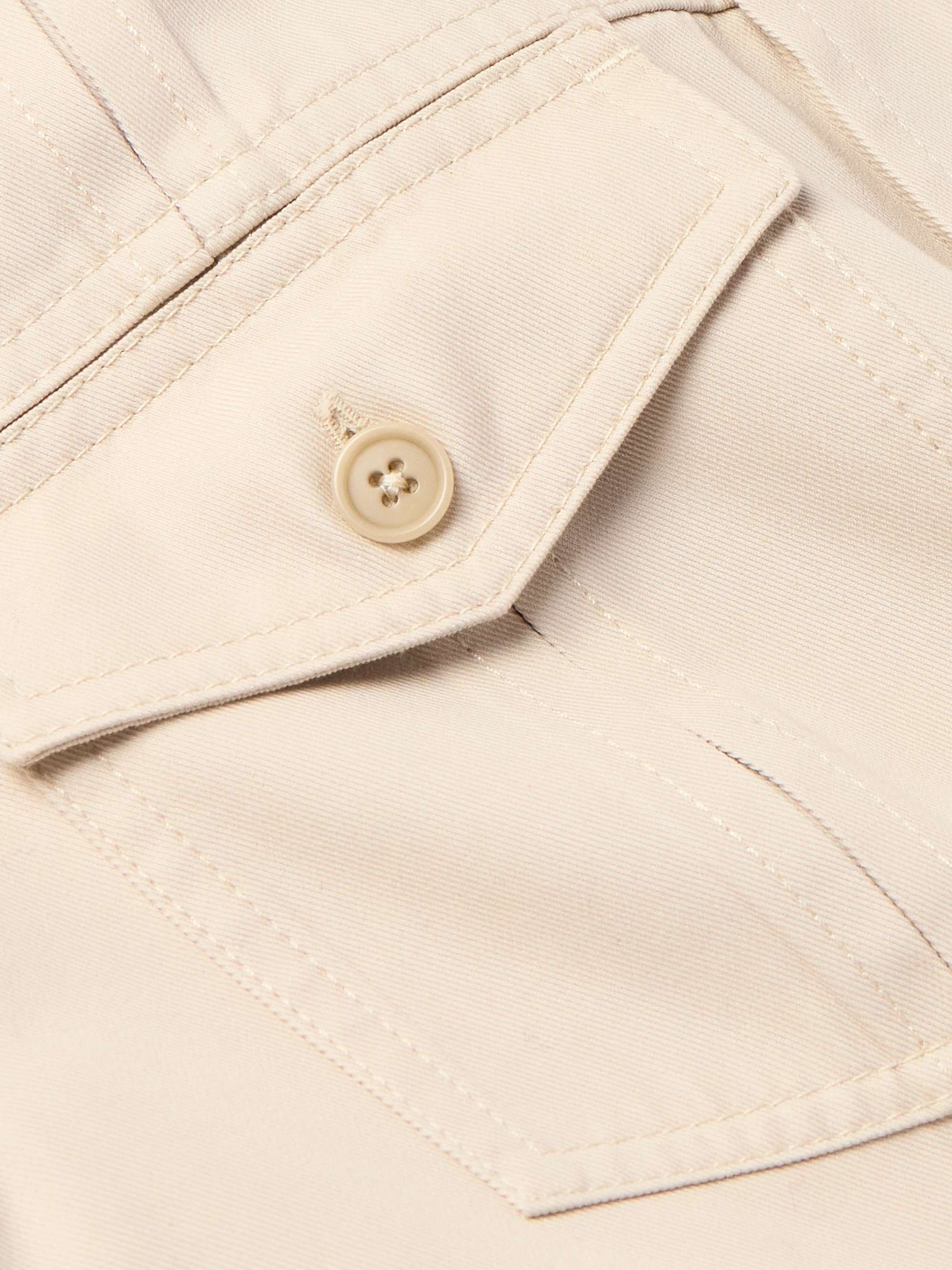 Cotton and Silk-Blend Twill Overshirt view