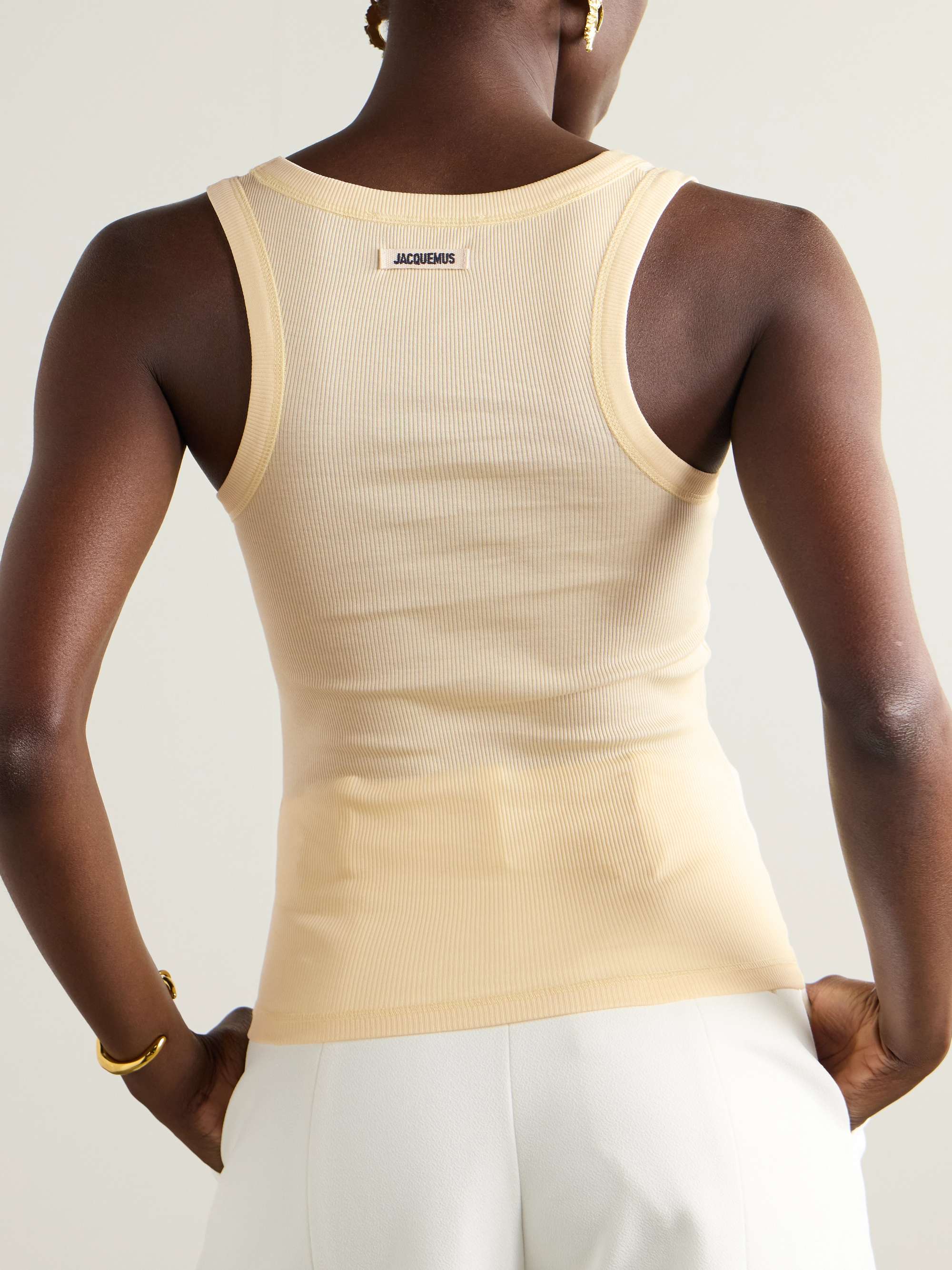 Ribbed cotton-jersey tank view