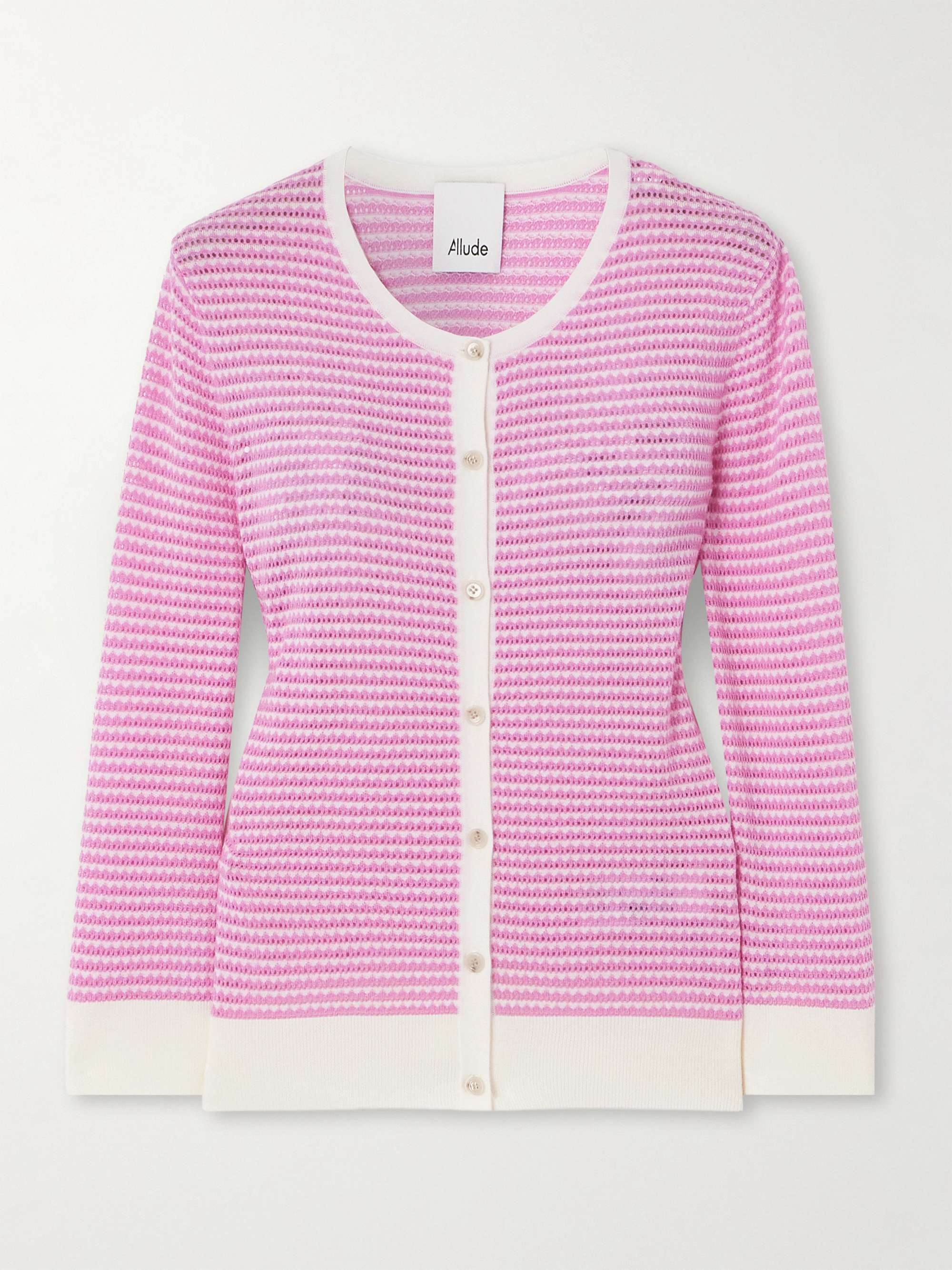 Striped wool cardigan view